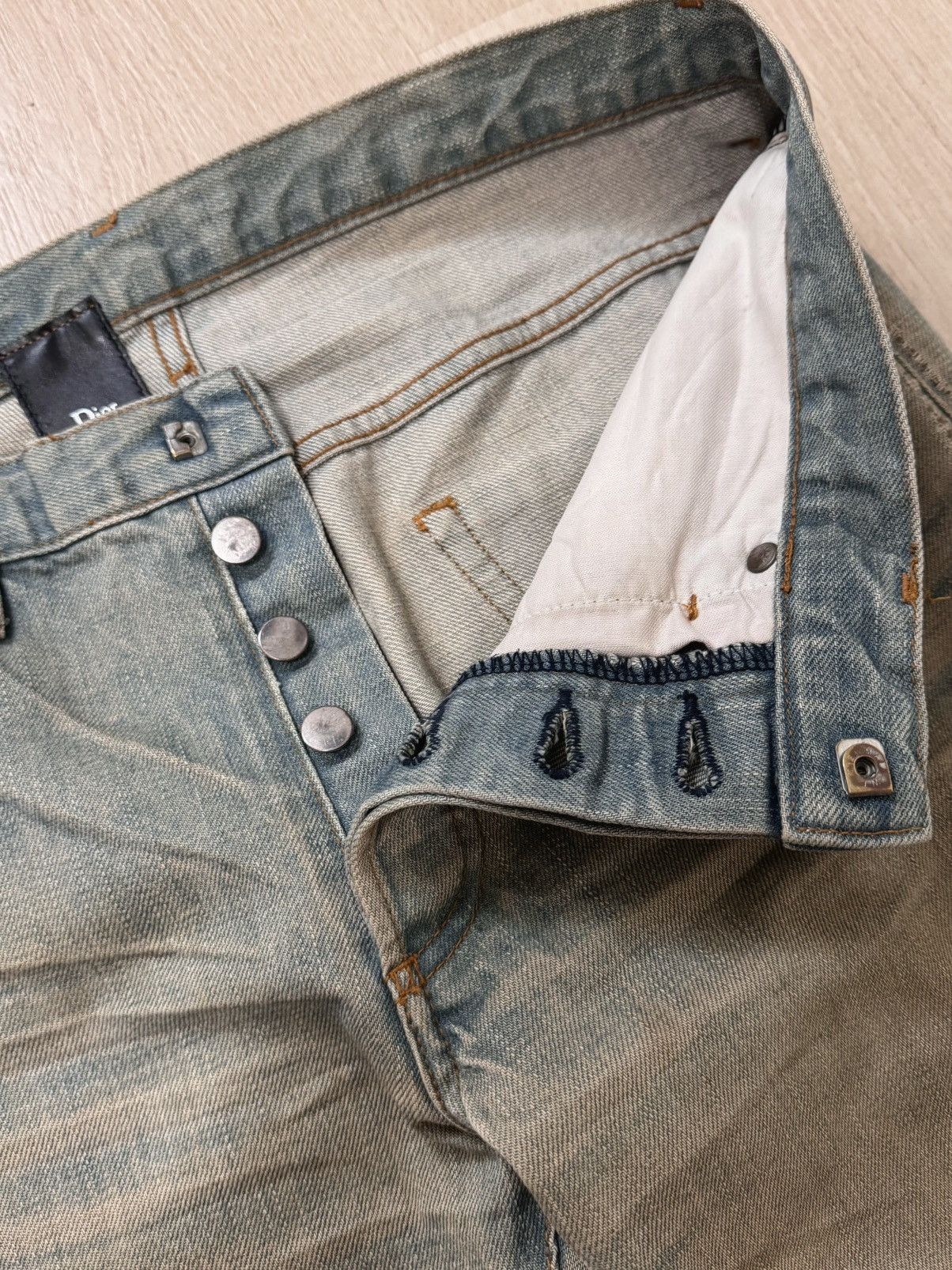 Dior Dior SS04 Strip Bleu Clair Denim Size US 29 - 5 Thumbnail