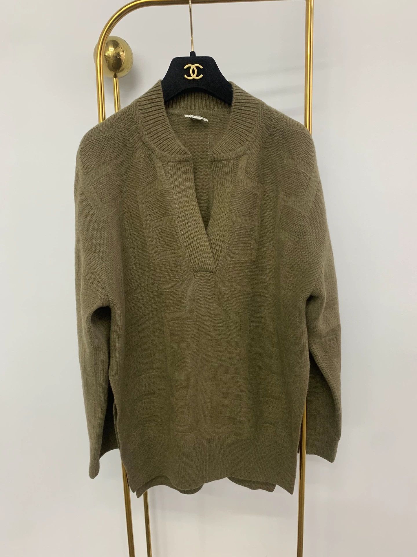 Hermes Green Wool Knit Sweater - dmc