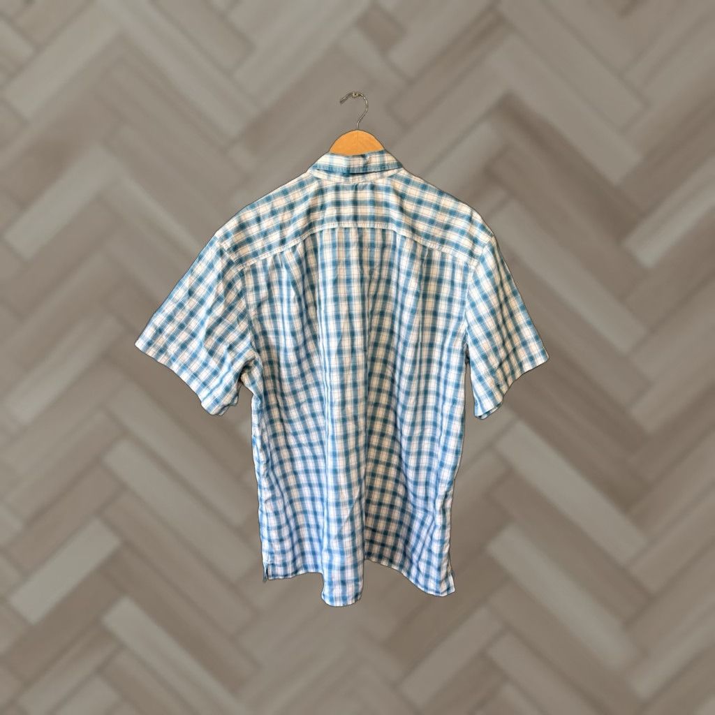 Eddie Bauer Eddie Bauer Mens Blue Plaid Short Sleeve Button-Up Shirt 2XL Size US XXL / EU 58 / 5 - 1 Thumbnail