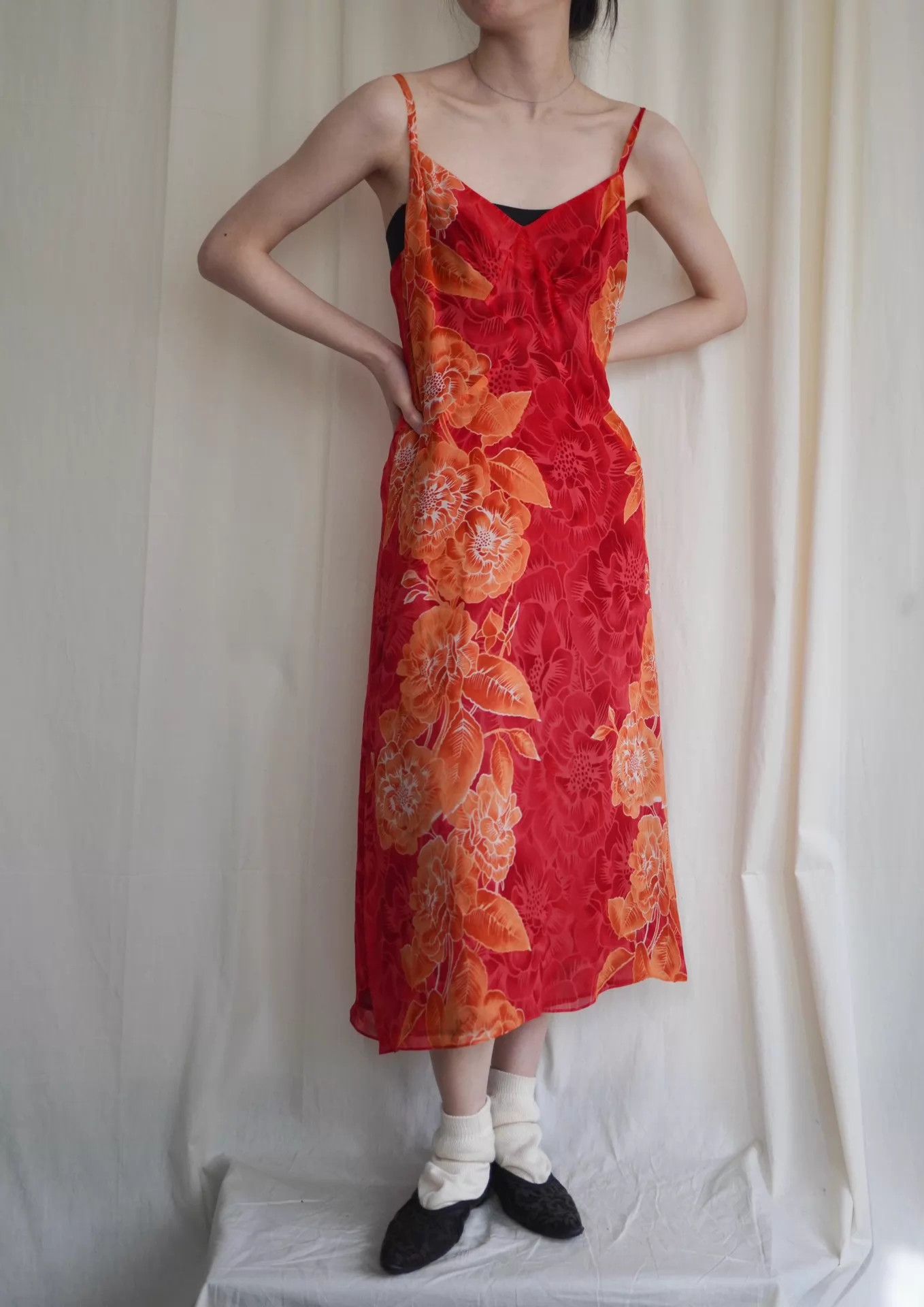 Kenzo Kenzo 90s Silk Signature Red Cami Dress Size ONE SIZE - 2 Thumbnail