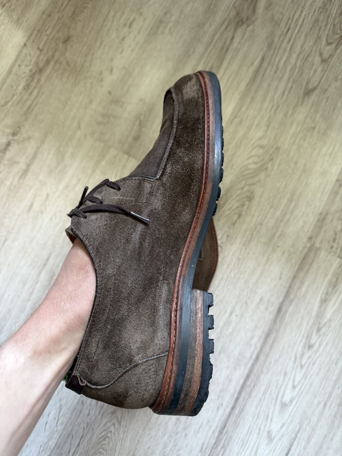 Floris van Bommel Floris van Bommel Suede Derby Shoes Neon Lug Sole 42 Size US 9 / EU 42 - 6 Thumbnail