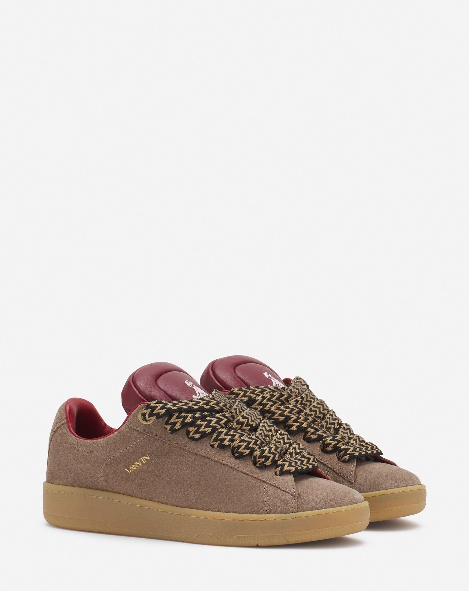 Lanvin o1mle0825 Leather Curb Sneakers in Brown Size US 9 / EU 42 - 2 Thumbnail