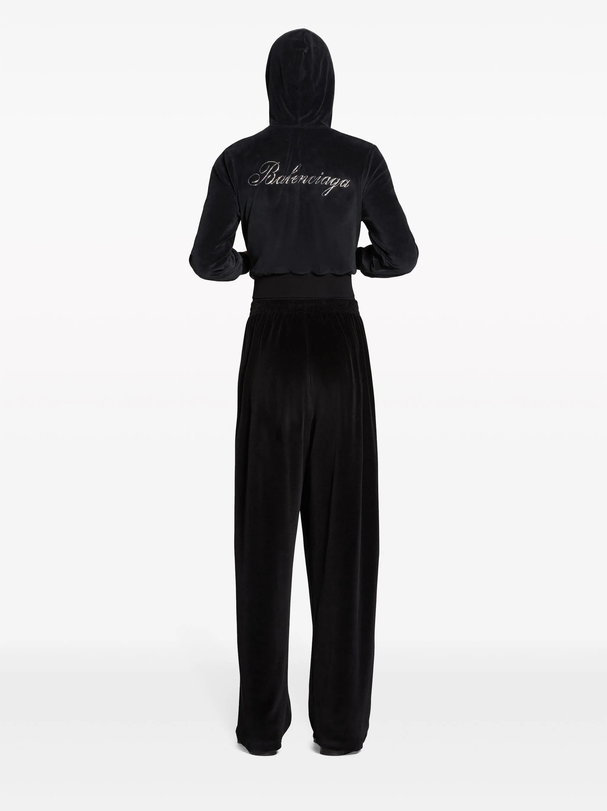 Balenciaga o1srvl11e1225 Handwritten Shrunk Zip-Up Hoodie Fitted Black Size US S / EU 44-46 / 1 - 4 Thumbnail