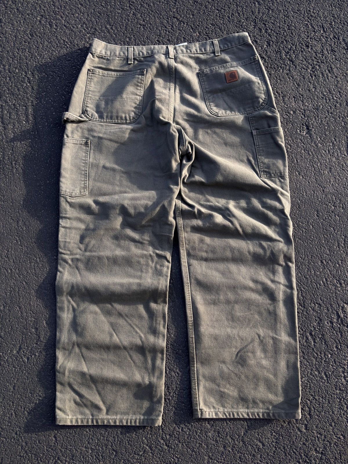 Carhartt × Vintage Carhartt Carpenter Dungaree Double Knee Forest Green Pants Size US 38 / EU 54 - 2 Thumbnail