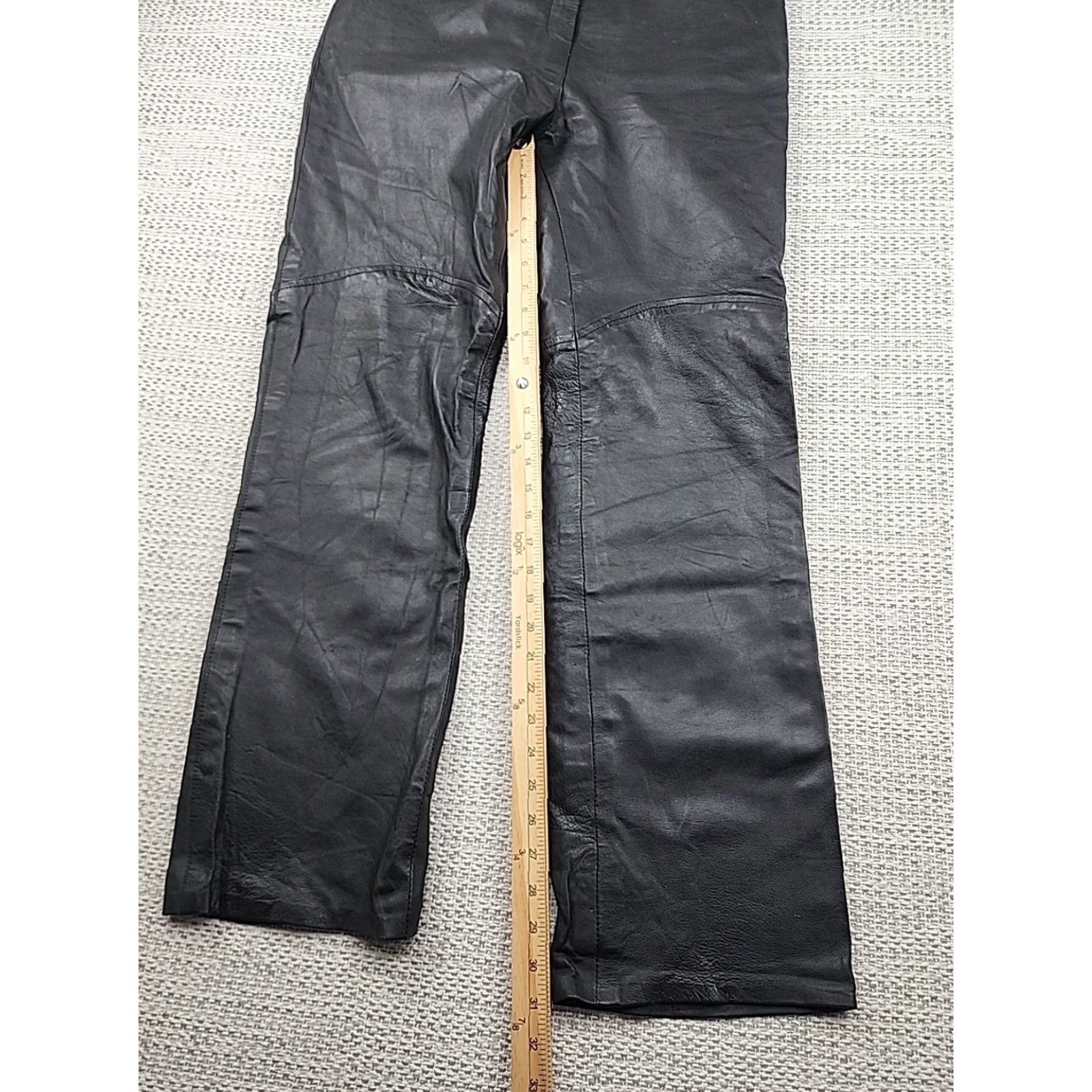 Vintage Leather 2000 By Hira Imports Jeans Womens Size 16 Black Leather Pants Size 38" / US 16 / IT 52 - 4 Thumbnail