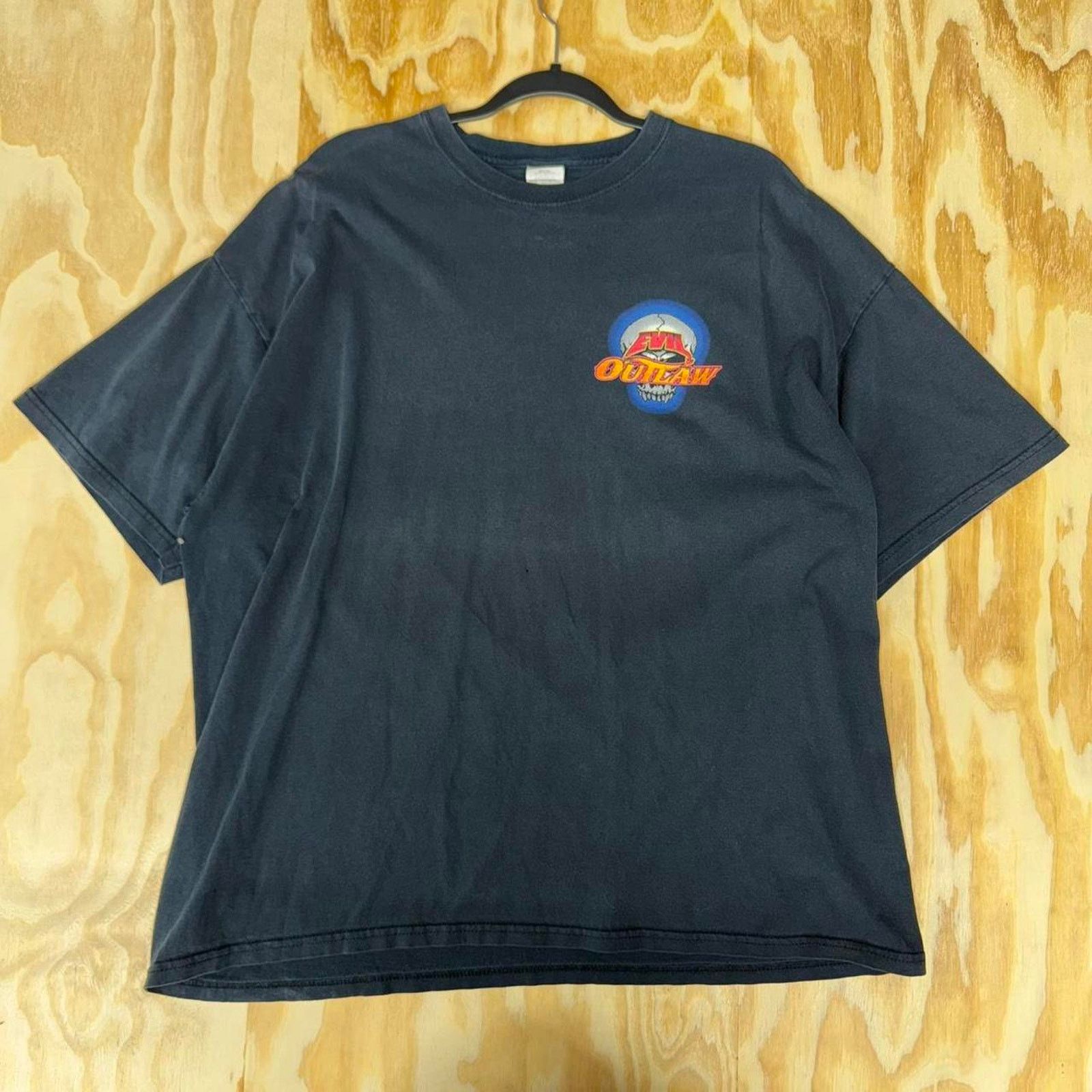 Vintage Vintage y2k skull skeleton evil outlaw 2000s racing t-shirt Size US XXL / EU 58 / 5 - 2 Thumbnail