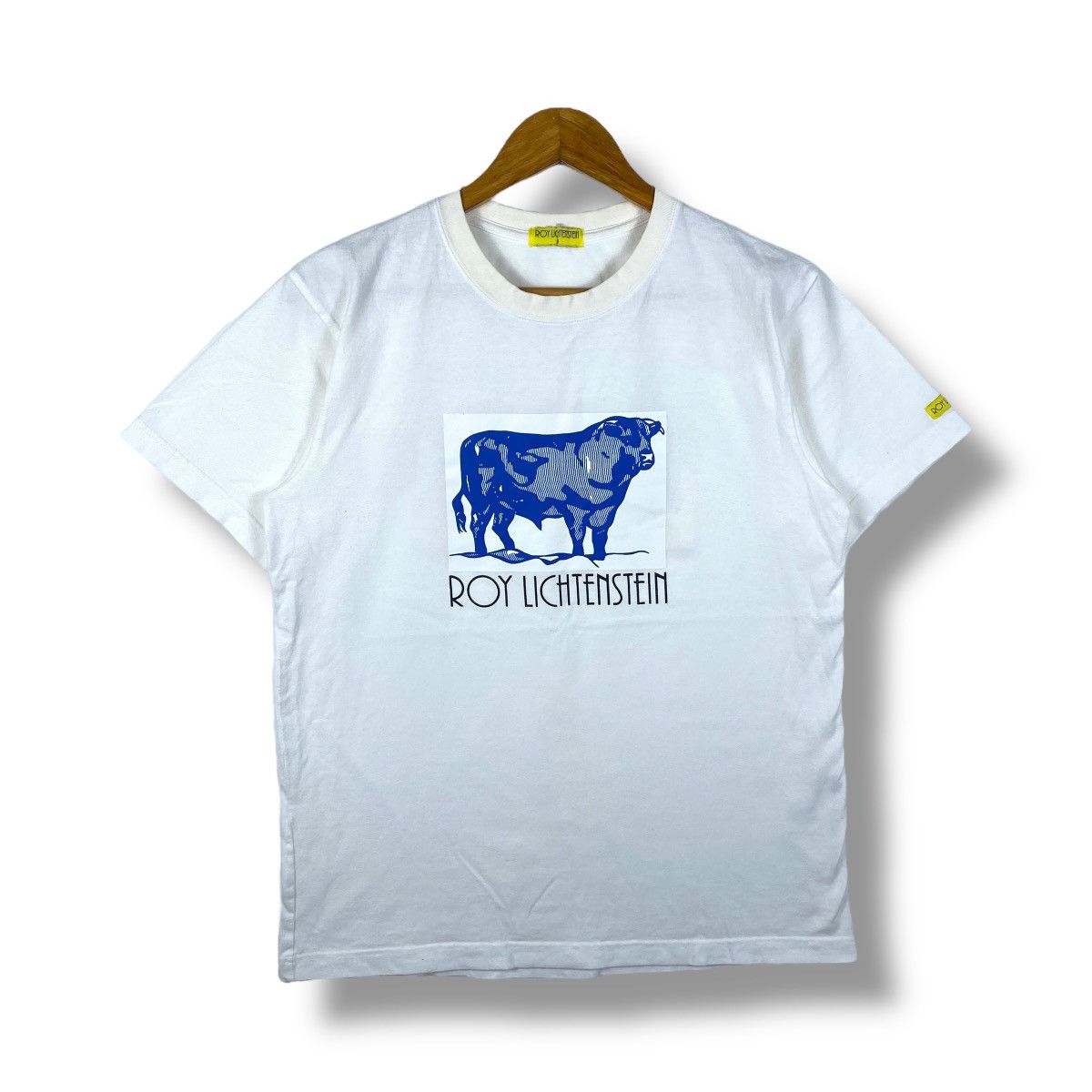 Vintage Vintage 00's ROY LICHTENSTEIN Cow Going Abstract Pop Art Tee Size US M / EU 48-50 / 2 - 1 Thumbnail