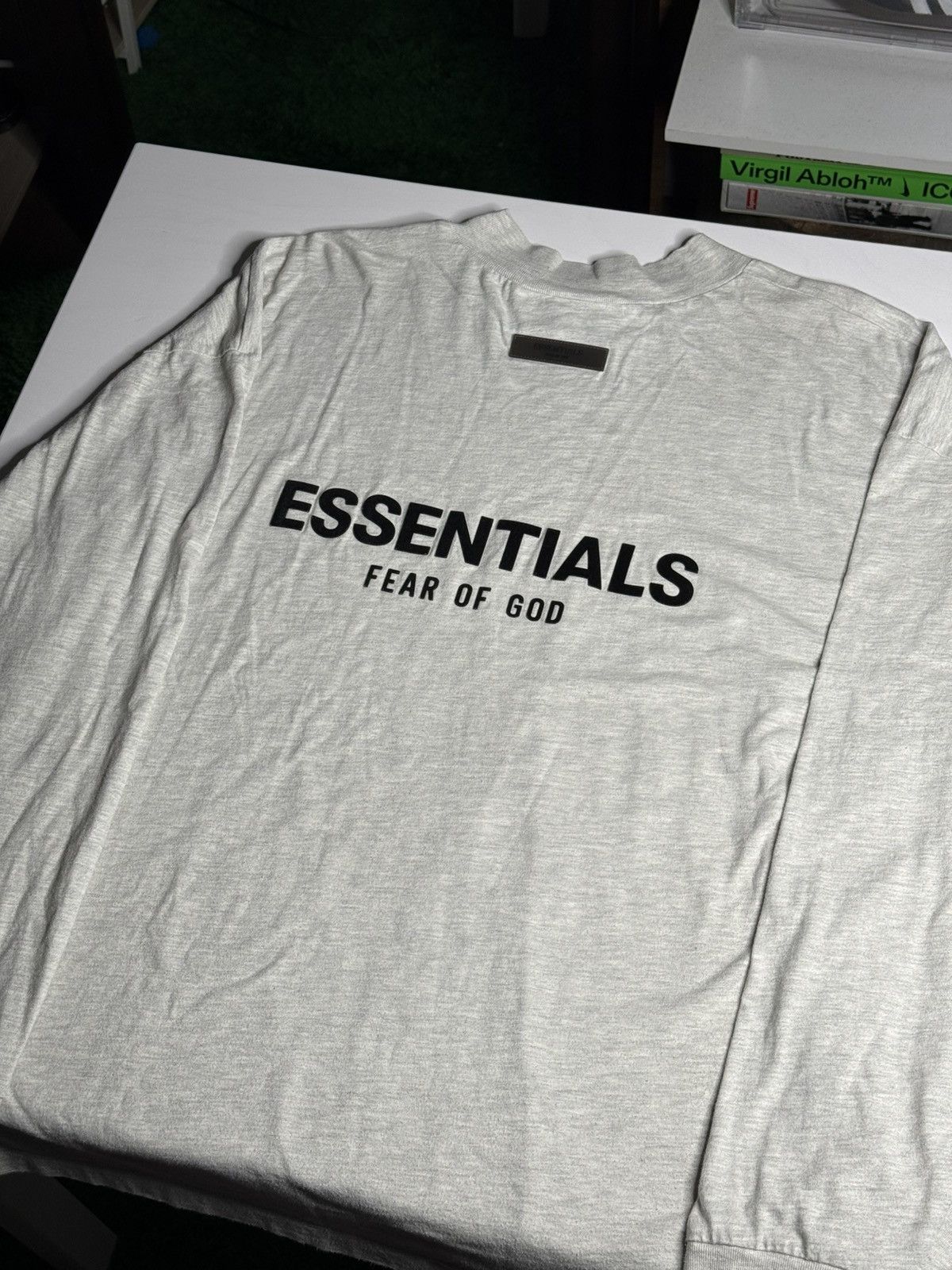 Essentials Essentials Back Logo L/S Tee “Heather Grey” [XL] PREOWNED Size US XL / EU 56 / 4 - 1 Thumbnail