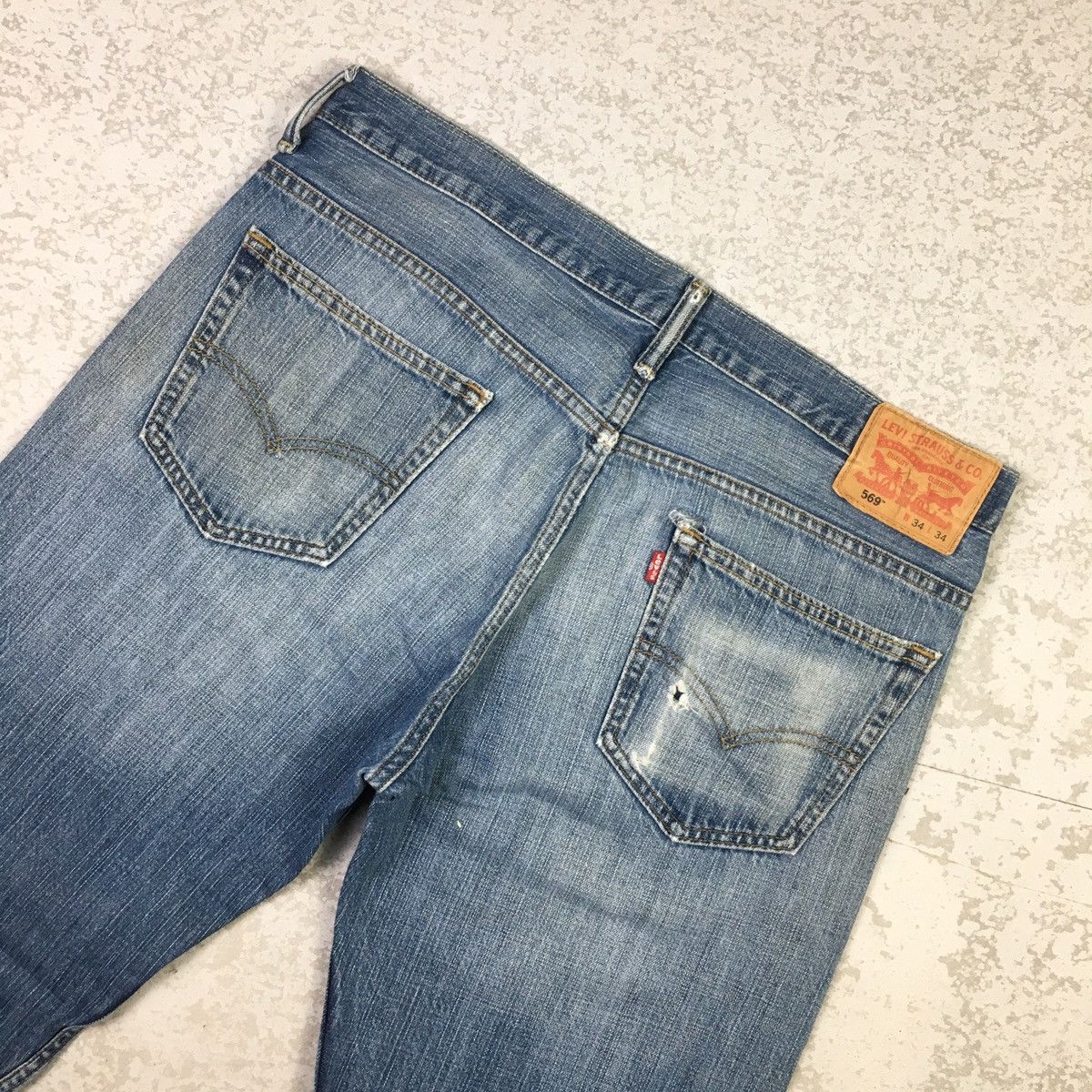 Levi's Distressed Levis 569 Vintage Style Jeans Size US 36 / EU 52 - 7 Thumbnail