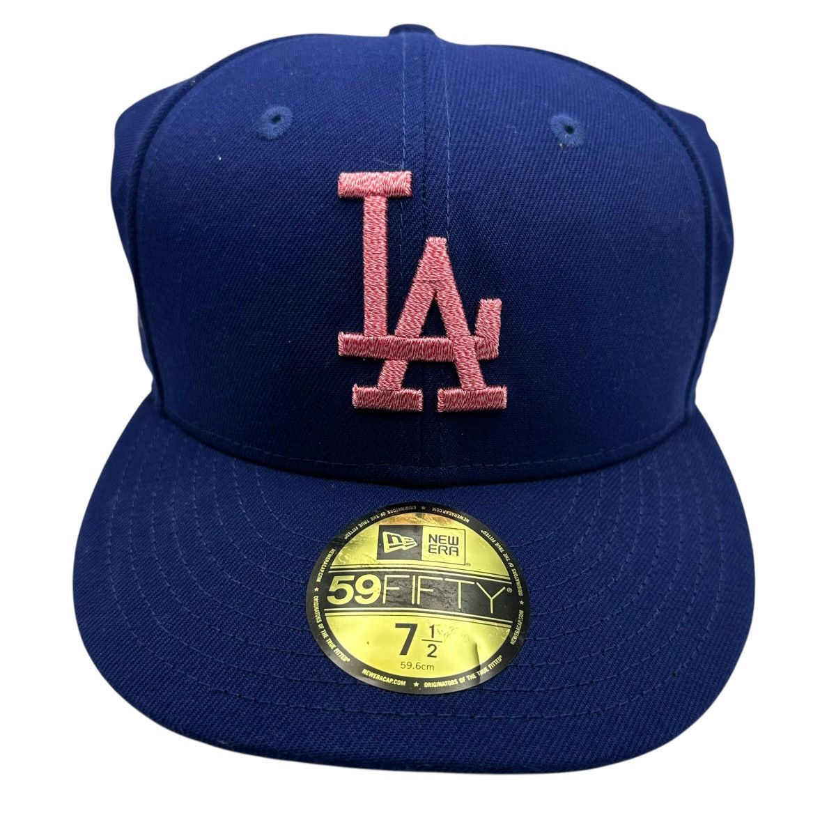 New Era LA Los Angeles Dodgers MLB New Era 59FIFTY 7 1/2 Cancer Size 38 - 2 Thumbnail