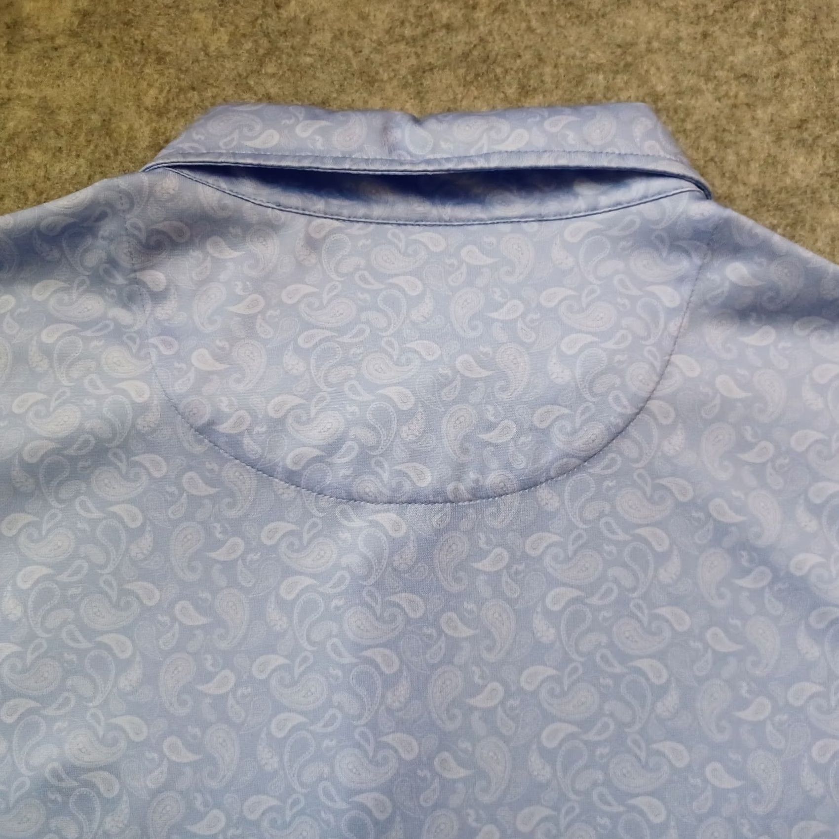 Vintage Donald Ross Shirt Polo Short Sleeve Blue Paisley Print Golf Sport Mens Large Size US L / EU 52-54 / 3 - 3 Thumbnail