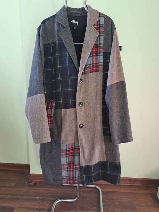 Stussy patchwork sale overcoat