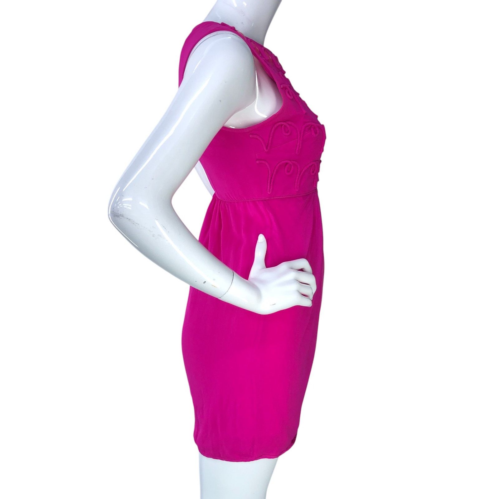 Tibi Tibi Size 4 Dress Sheath Silk Beaded Sleeveless Fuchsia Pink Size S / US 4 / IT 40 - 9 Thumbnail