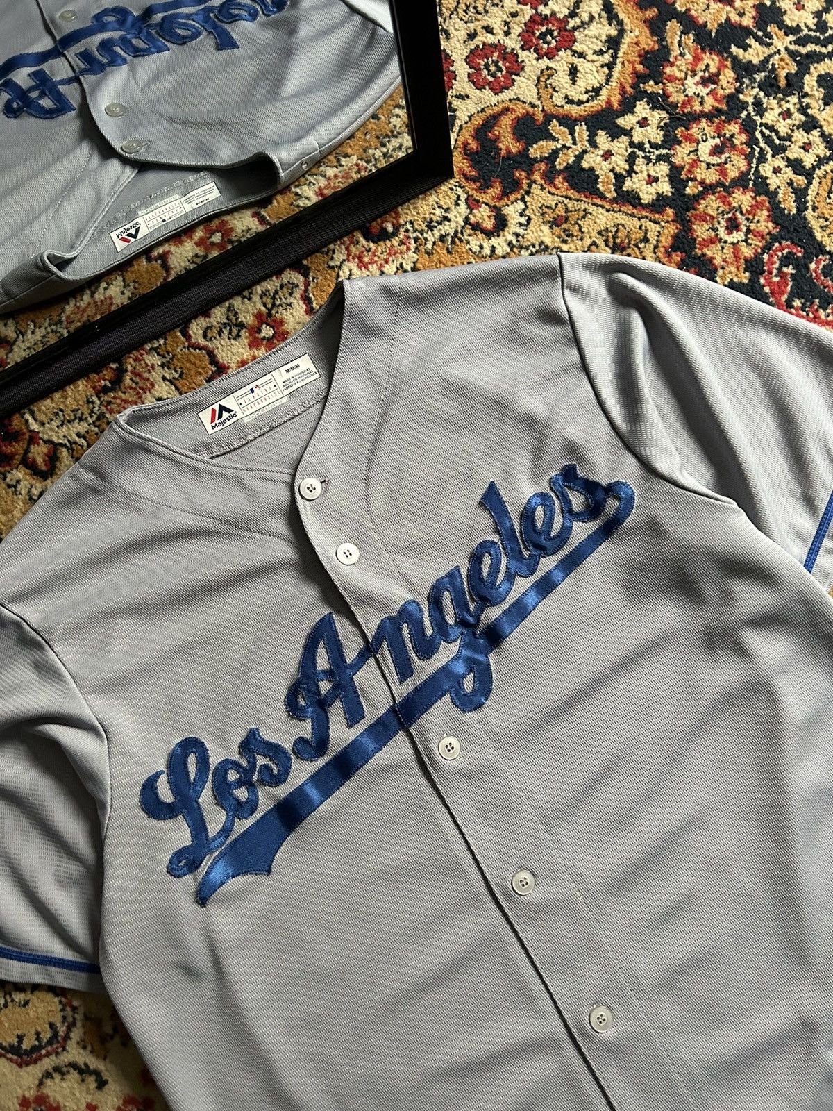 Majestic × Vintage Majestic los angeles baseball softball shirts jersey Size US M / EU 48-50 / 2 - 2 Thumbnail