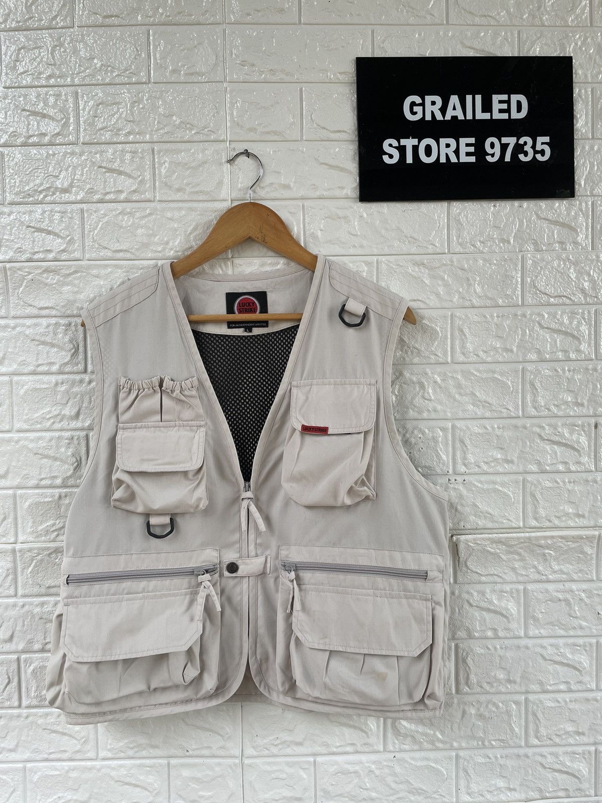 Japanese Brand Vintage Lucky Strike Vest Size US L / EU 52-54 / 3 - 1 Thumbnail