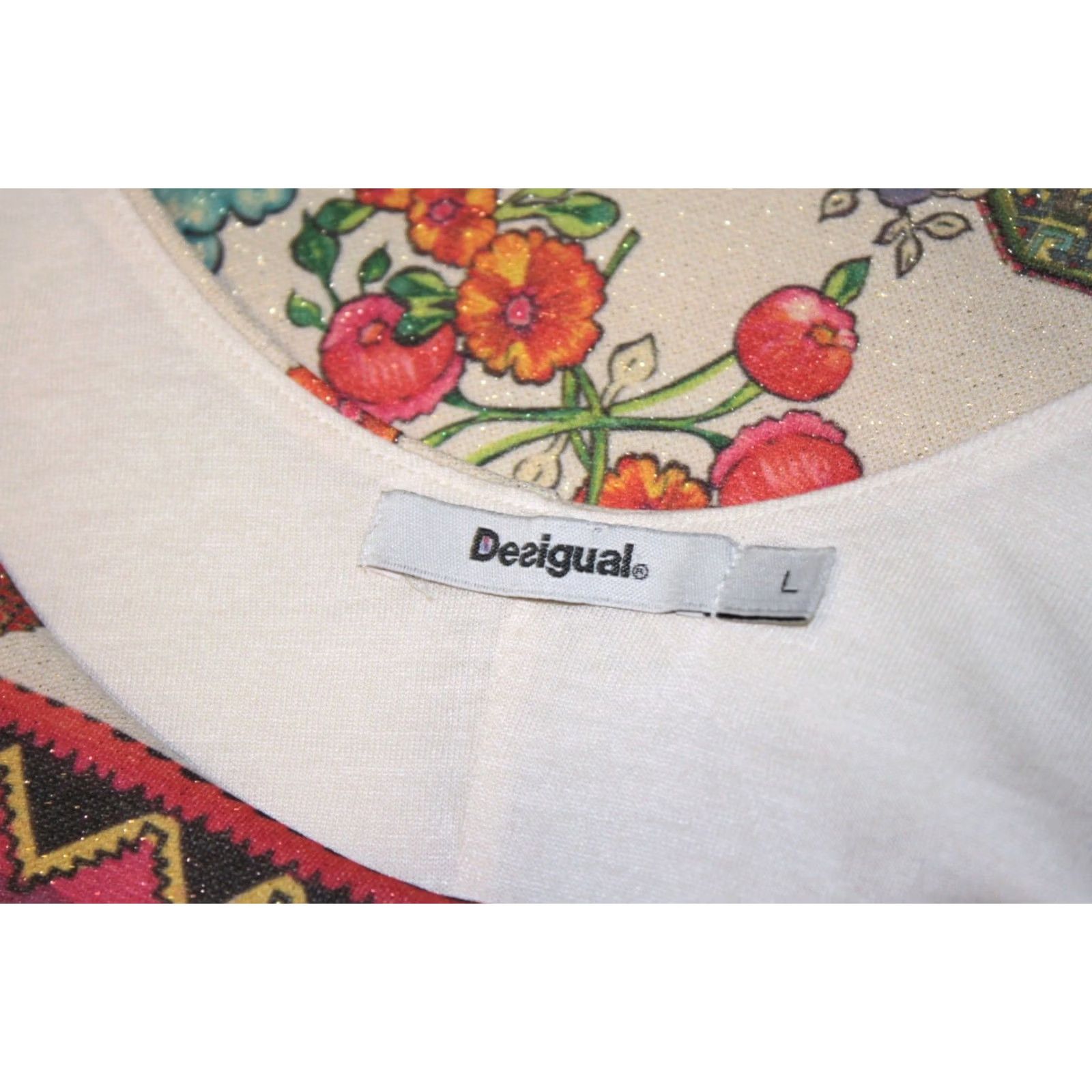 Desigual Desigual Dress L Womens A-Line Multicoloured Short Dress Length 91 cm Size L / US 10 / IT 46 - 5 Thumbnail