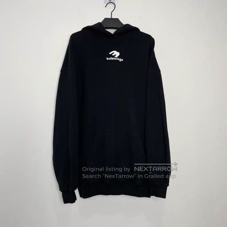Balenciaga Balenciaga Black front and back graffiti logo hooded sweat Size US XS / EU 42 / 0 - 1 Thumbnail