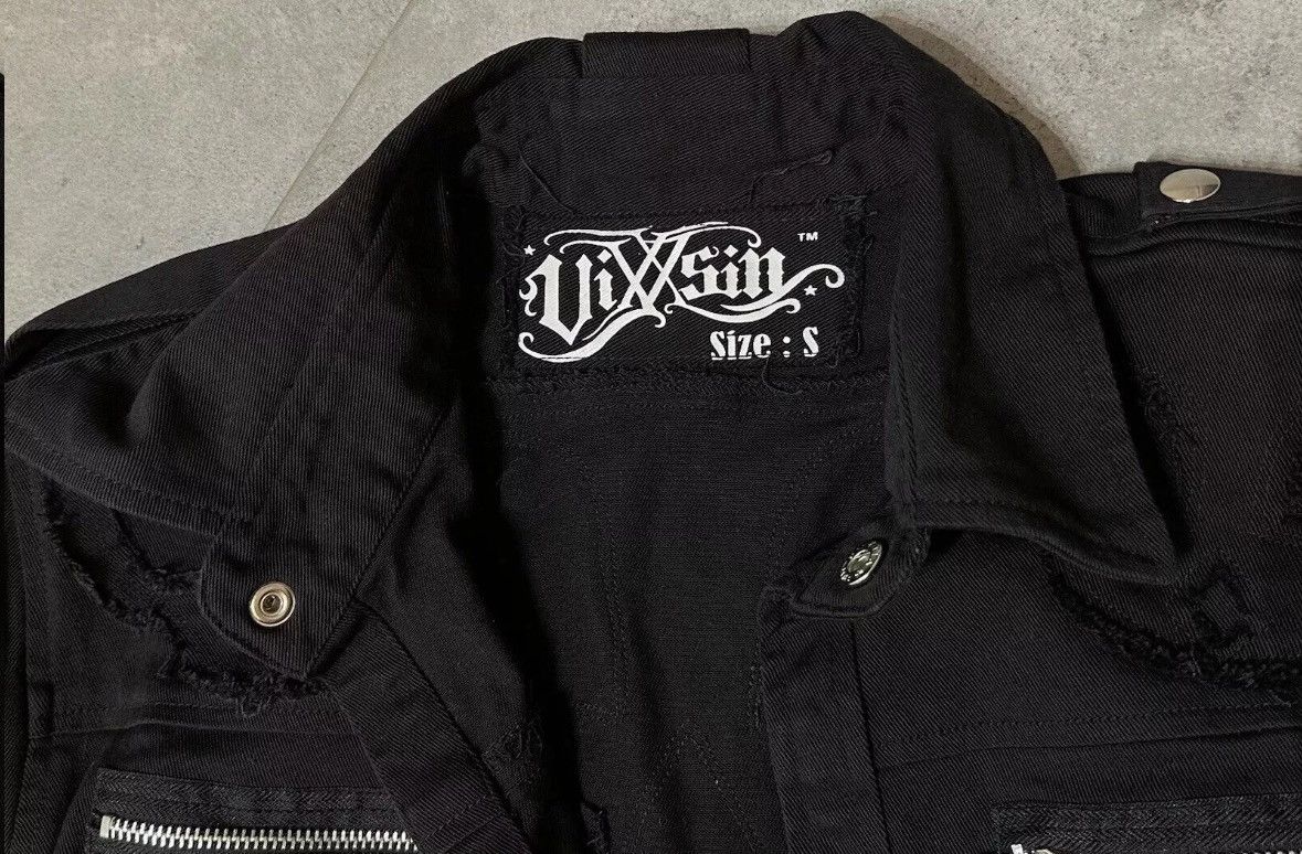 Other Vixxsin Gothic Goth Punk Shirt Black Rave Denim Eyes Size S / US 4 / IT 40 - 4 Thumbnail