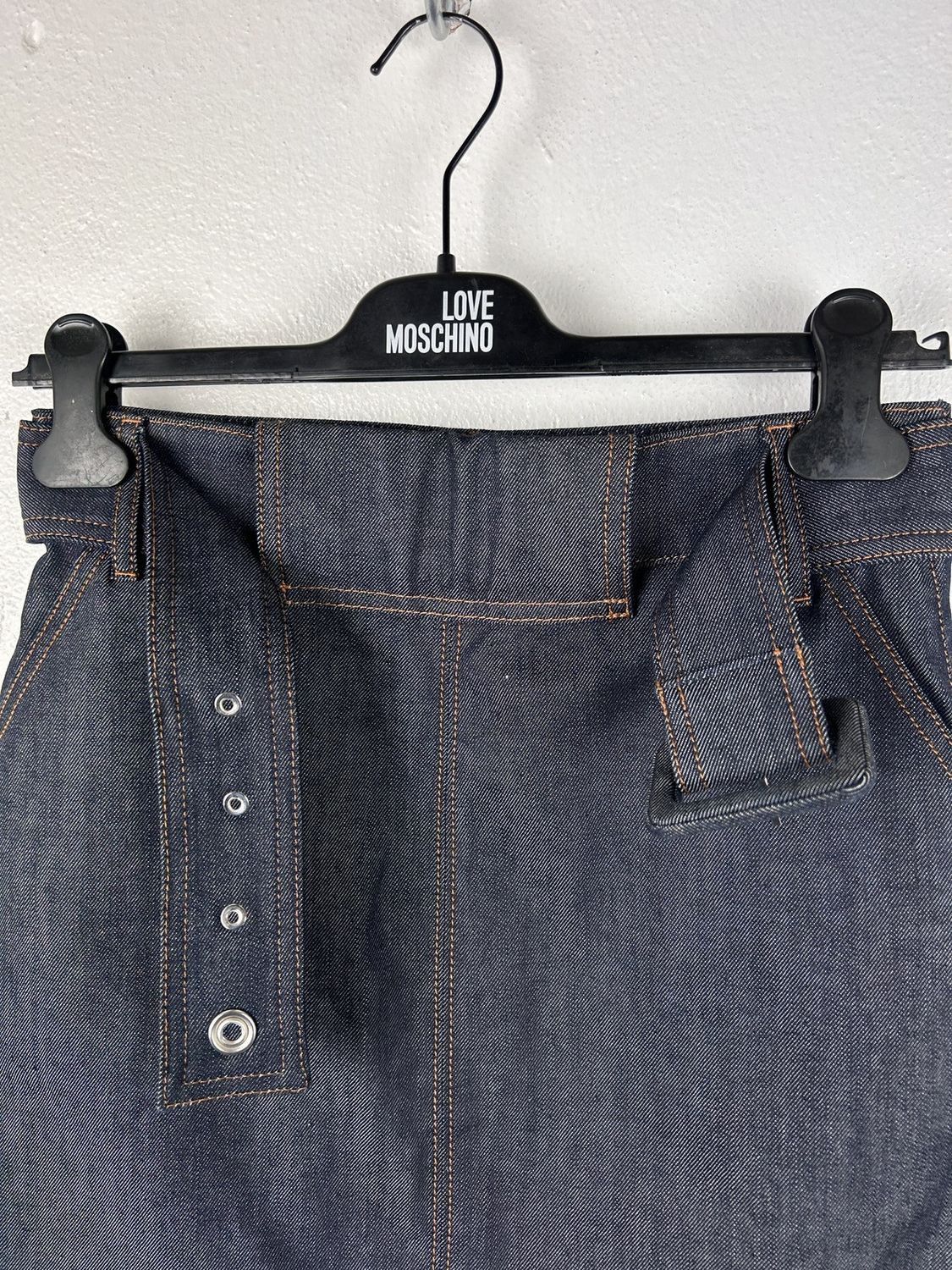 Balenciaga Balenciaga Denim Midi Belted Skirt In Blue Size 36 Size 26" / US 2 / IT 38 - 4 Thumbnail