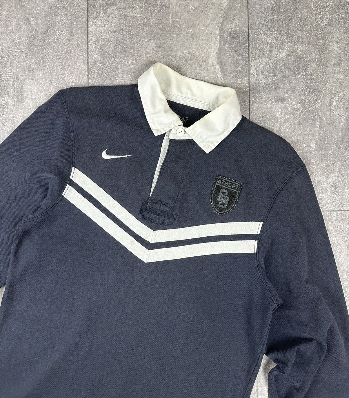 Nike Nike Adepth Vintage Retro Rugby Jersey Long Sleeve Size US S / EU 44-46 / 1 - 7 Thumbnail