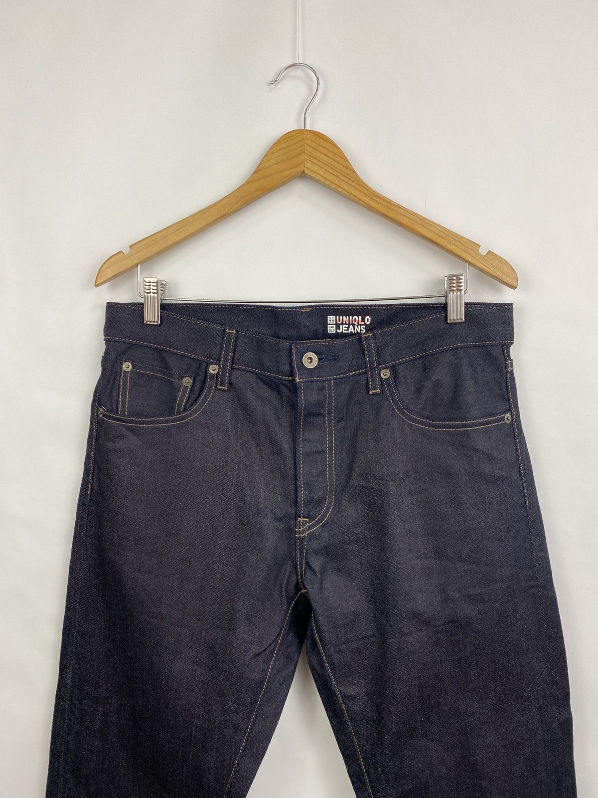 Uniqlo 🇯🇵 Uniqlo Selvage Denim Jeans Y2K Japanese kapital Style Size US 33 - 3 Thumbnail