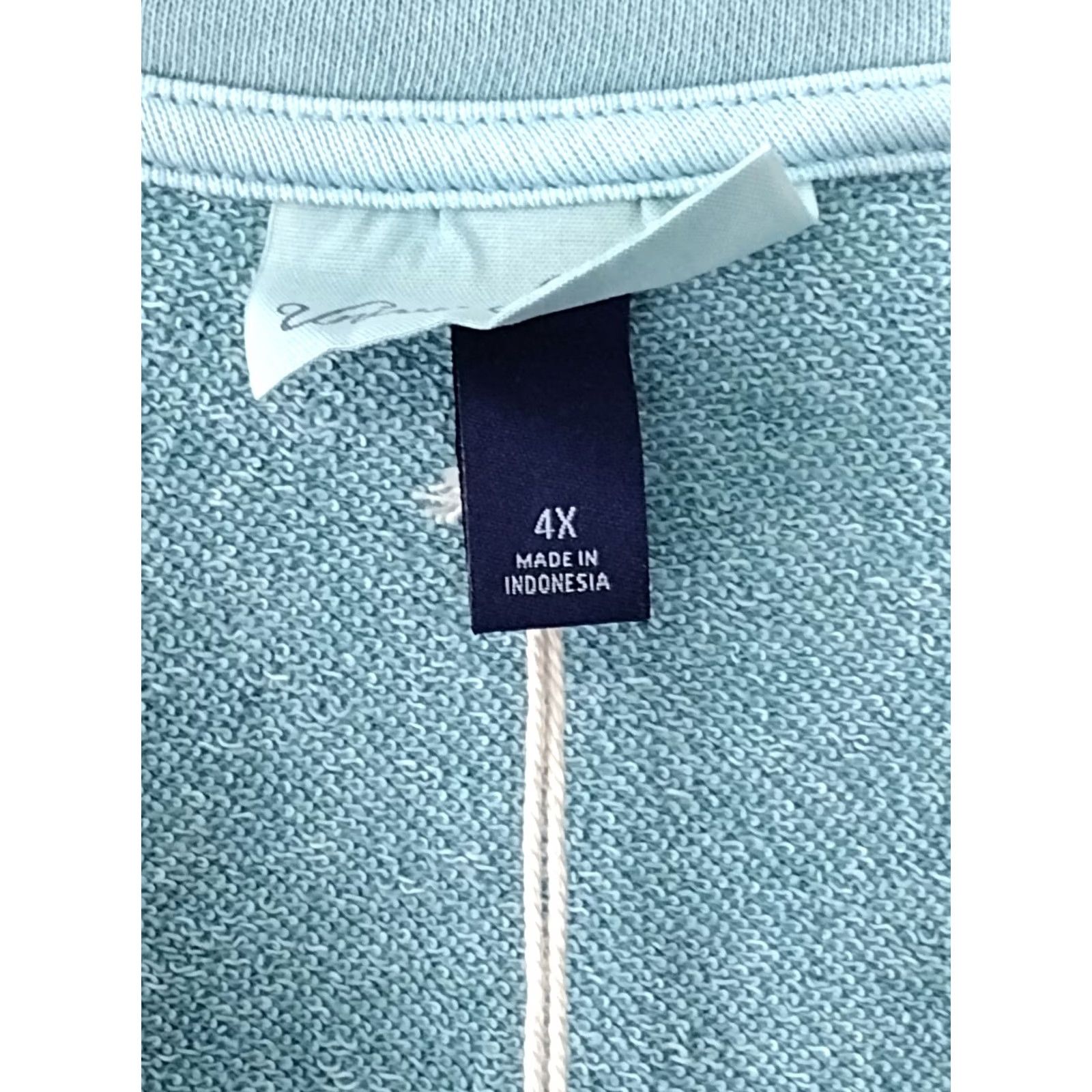 Vintage Universal Thread Polo Shirt Womens 4X Aqua Blue Collared Short Sleeve Cropped 90s Theme, Casual, All Seasons, Machine Washable, Plus Size Size XXL / US 16-18 / IT 52-54 - 7 Thumbnail