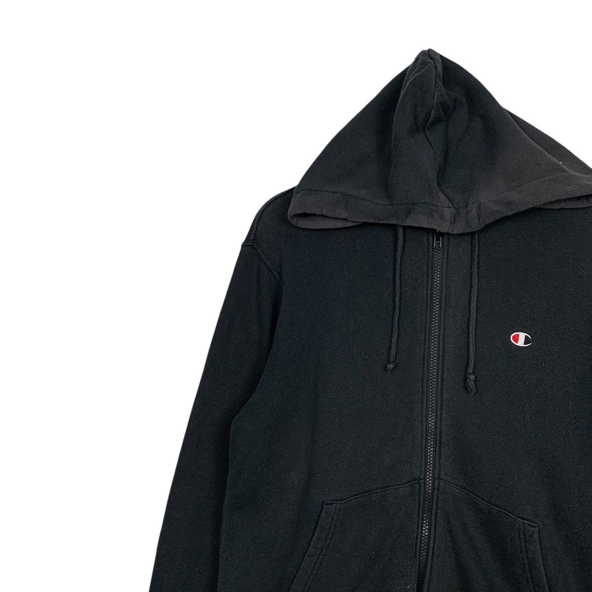 Champion Y2k Vintage CHAMPION Zipper Hoodie Sweatshirt #2664-C119 Size L / US 10 / IT 46 - 3 Thumbnail