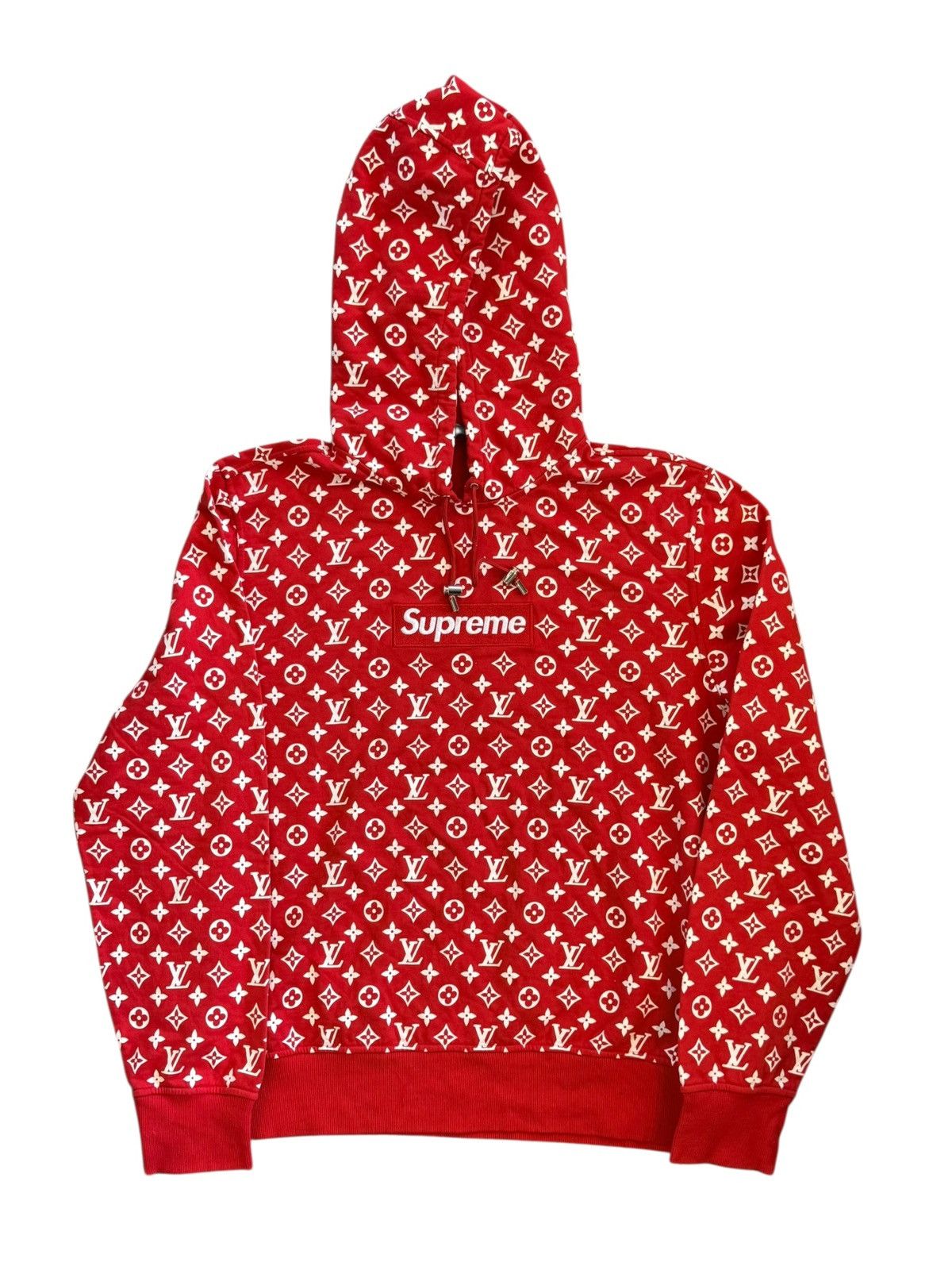 Louis Vuitton × Supreme LV X Supreme Box Logo Hoodie Size US XL / EU 56 / 4 - 1 Thumbnail