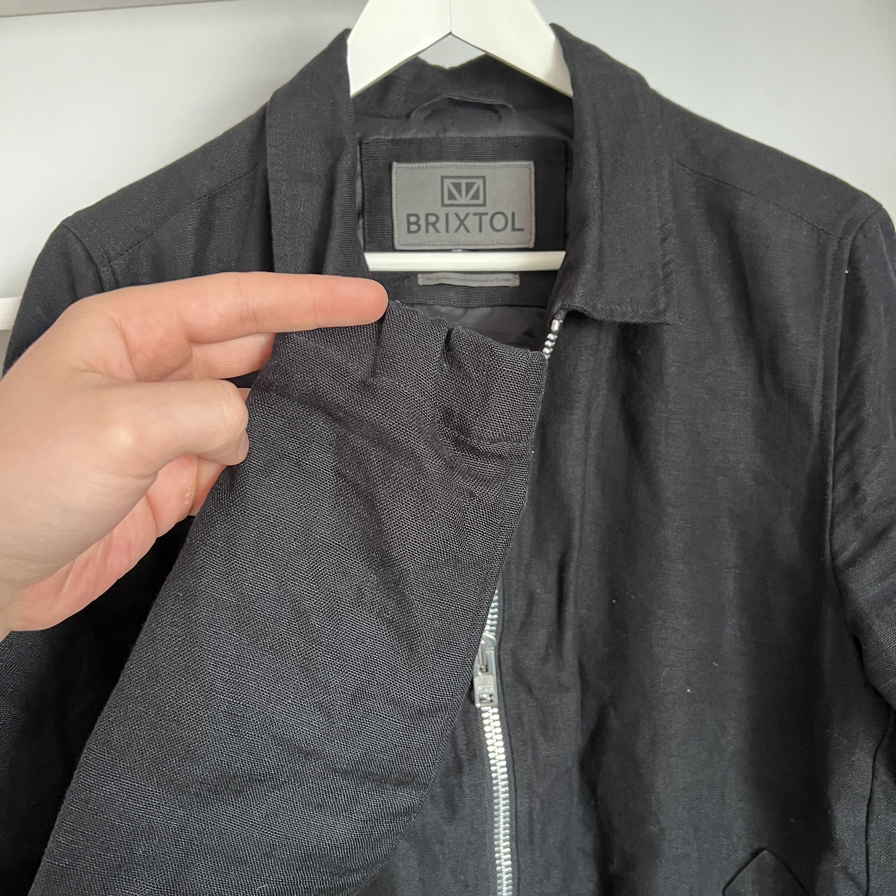 Brixtol Men's BRIXTOL 100% Linen Black Jacket Size M Size US M / EU 48-50 / 2 - 8 Thumbnail