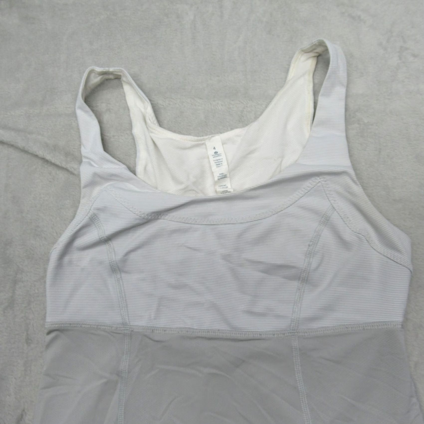 Lululemon Lululemon Tank Womens 0 Gray Colorblock Scoop Neck Drawcord Hem Yoga Size XS / US 0-2 / IT 36-38 - 4 Thumbnail