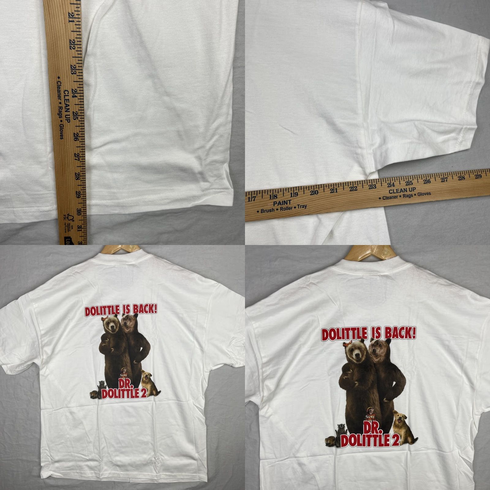 Vintage Dr Dolittle 2 Shirt Mens XL White Movie Promo Eddie Murphy Vintage Short Sleeve Port and Company T-Shirt Size US XL / EU 56 / 4 - 8 Thumbnail