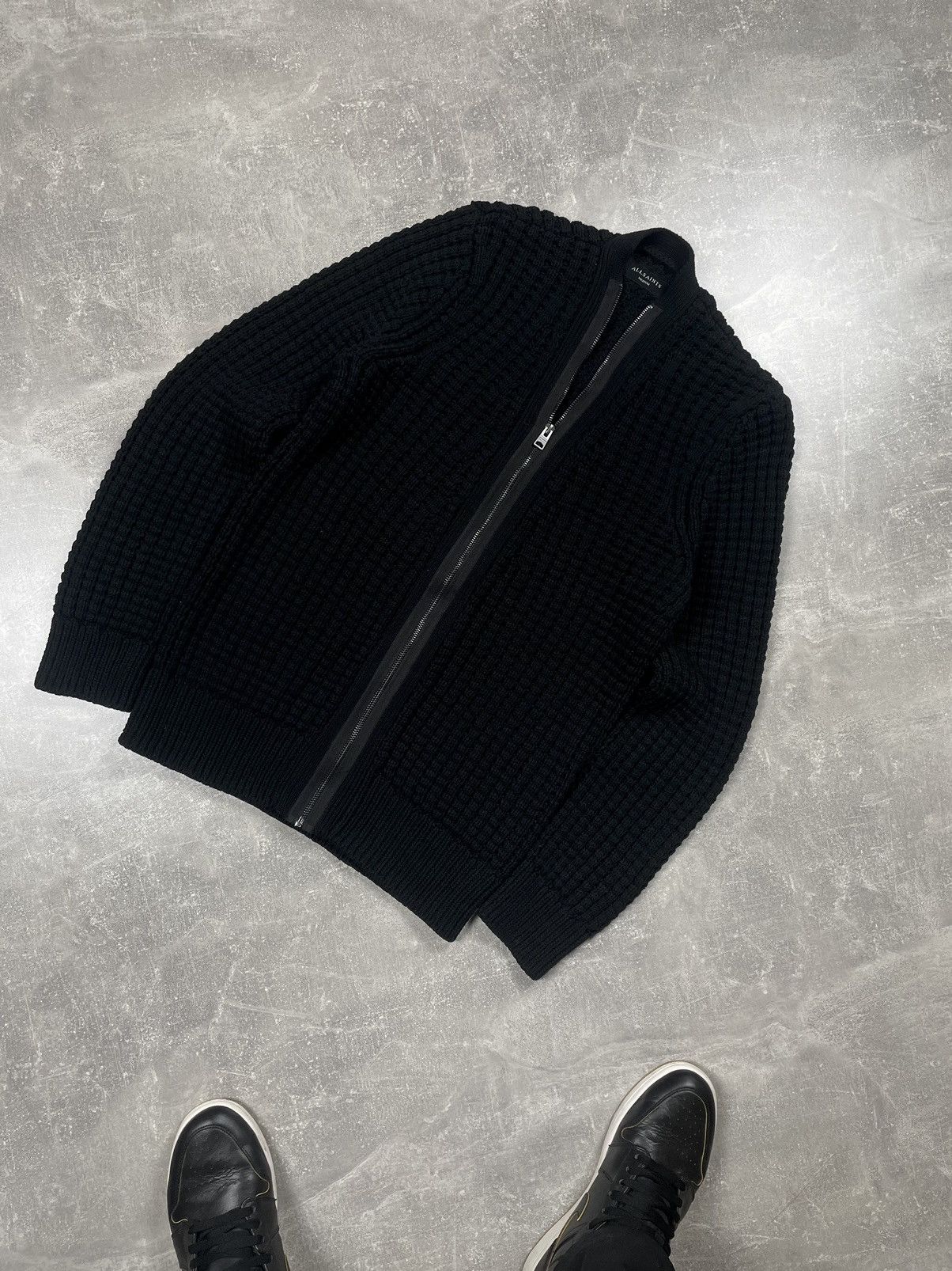 Allsaints 🖤 AllSaints Opium Avant Garde Wool Knitted Cardigan Sweater Size US M / EU 48-50 / 2 - 1 Thumbnail