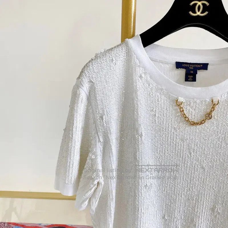 Louis Vuitton Louis Vuitton White Short Sleeve T. Size M / US 6-8 / IT 42-44 - 3 Thumbnail