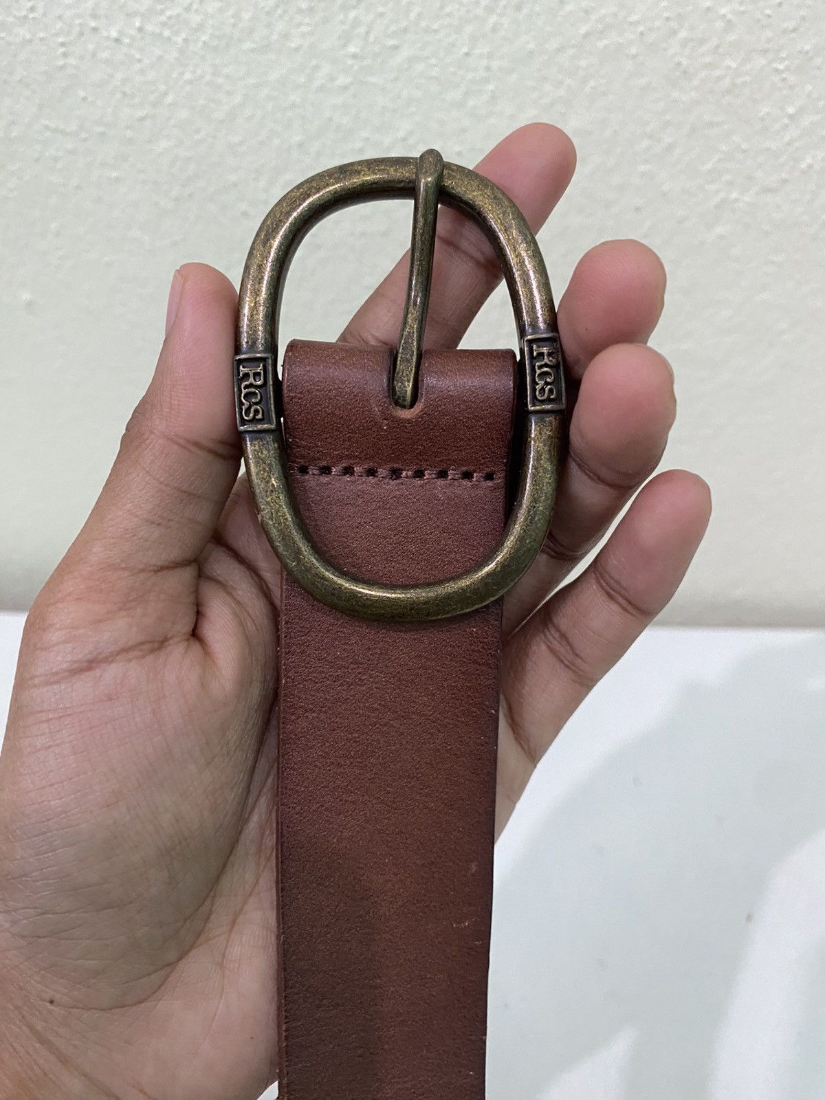 Leather Rodeo Crown Leather Buckle Belt Size ONE SIZE - 5 Thumbnail