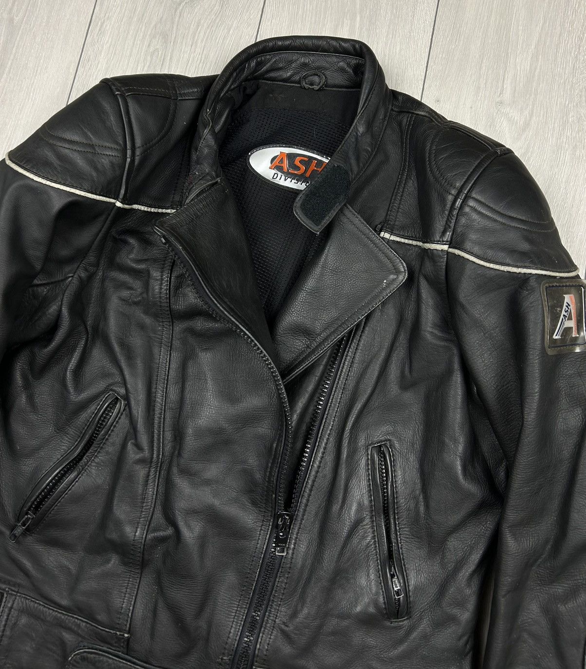 Vintage ASH racing vintage leather biker jacket Size US M / EU 48-50 / 2 - 2 Thumbnail