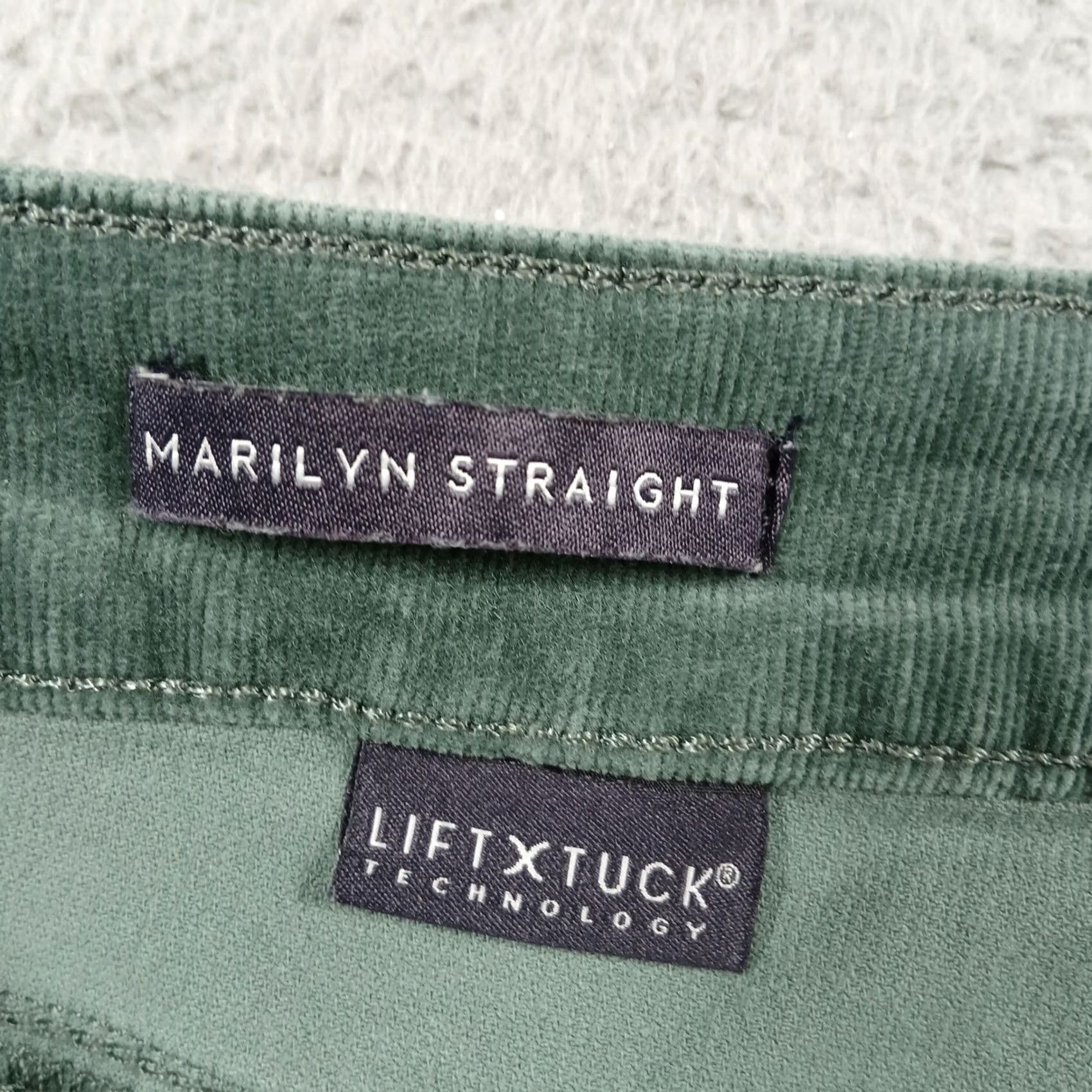 NYDJ NYDJ Marilyn Straight Corduroy Pants Women 8 Sage Leaf Green Lift Tuck EUC Size 30" / US 8 / IT 44 - 5 Thumbnail