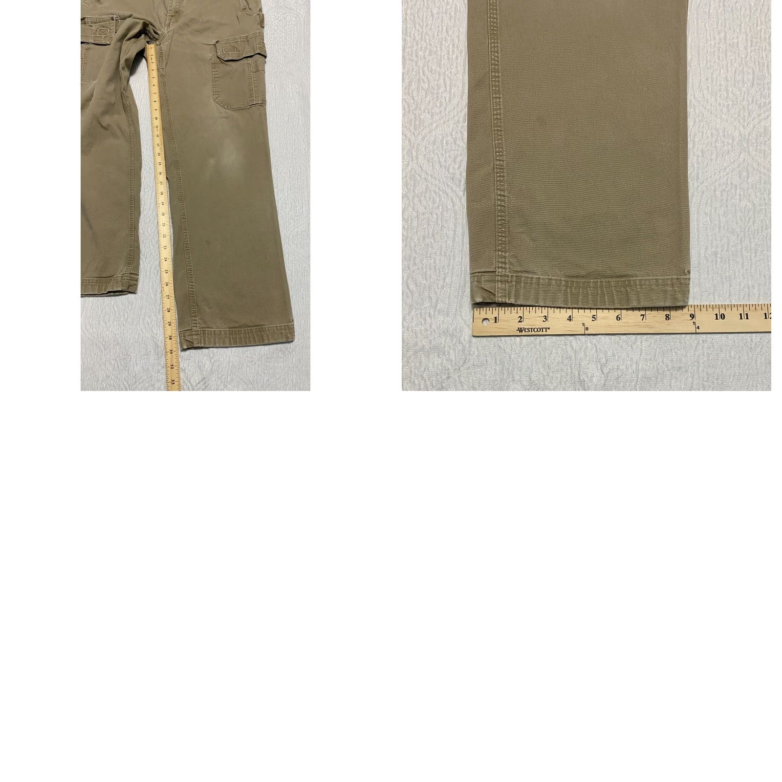 Vintage Duluth Trading Flex Fire Hose Cargo Pants Mens 36×31 Brown Canvas Workwear Relaxed Straight Front Baggy Cargo Pocket Shirt? Size US 36 / EU 52 - 8 Thumbnail
