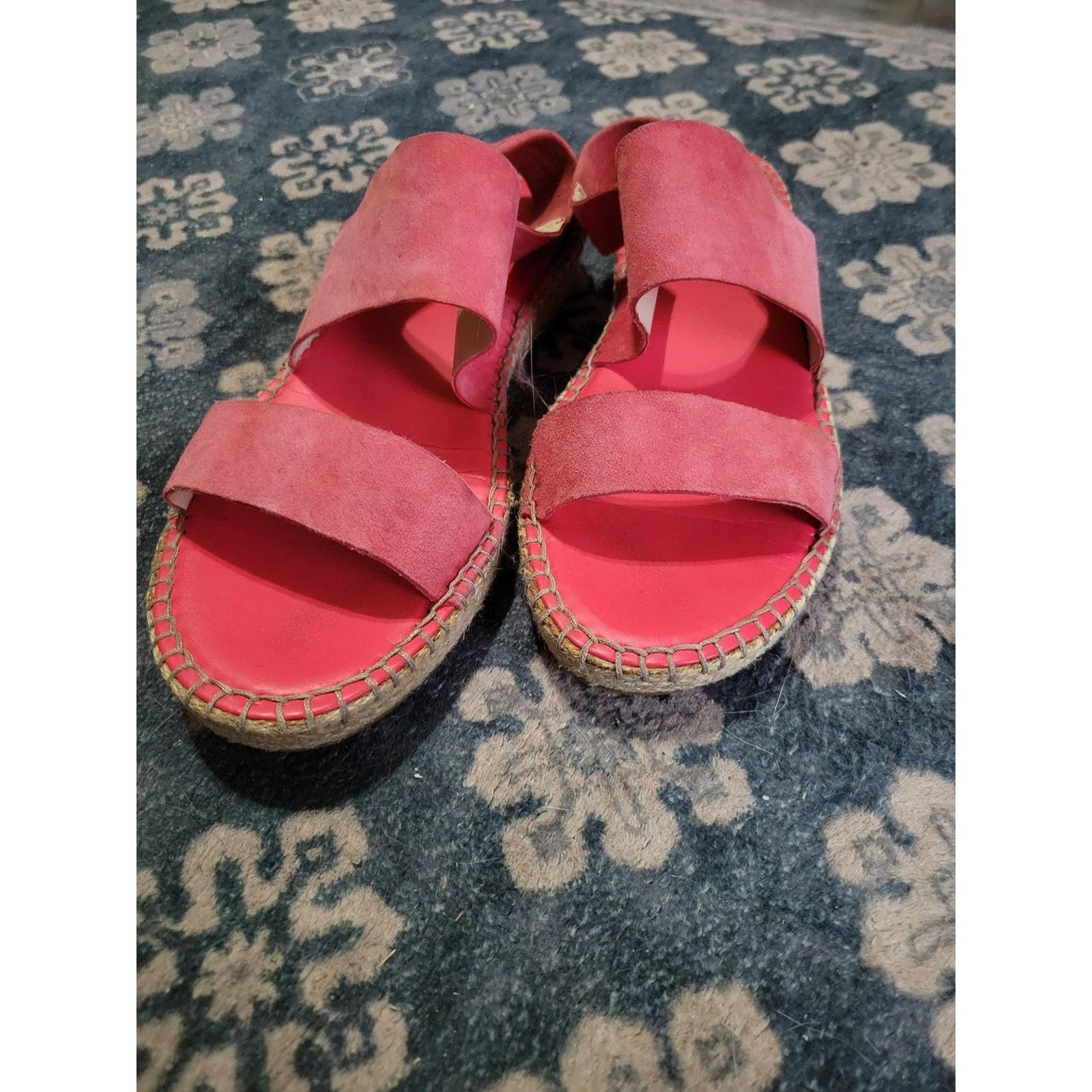 Cole Haan Cole Haan Pink Suede Espadrille Slingback Sandals Size 10B Size US 10 / IT 40 - 5 Thumbnail