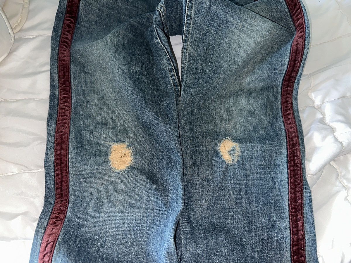 Undercover undercover 02aw witch’s cell division velour strripe denim Size US 28 / EU 44 - 5 Thumbnail