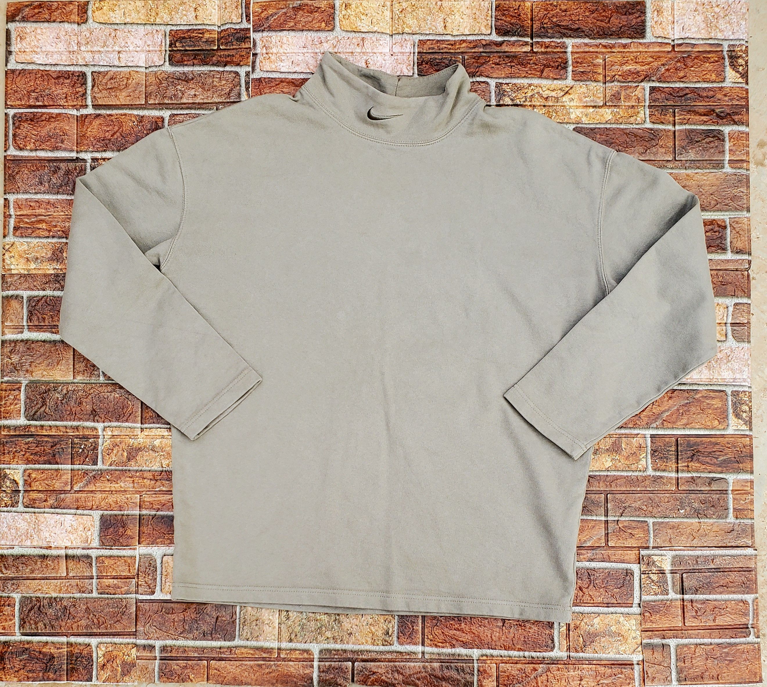 Nike × Vintage Nike tonal mockneck long-sleeve t-shirt Size US M / EU 48-50 / 2 - 1 Thumbnail