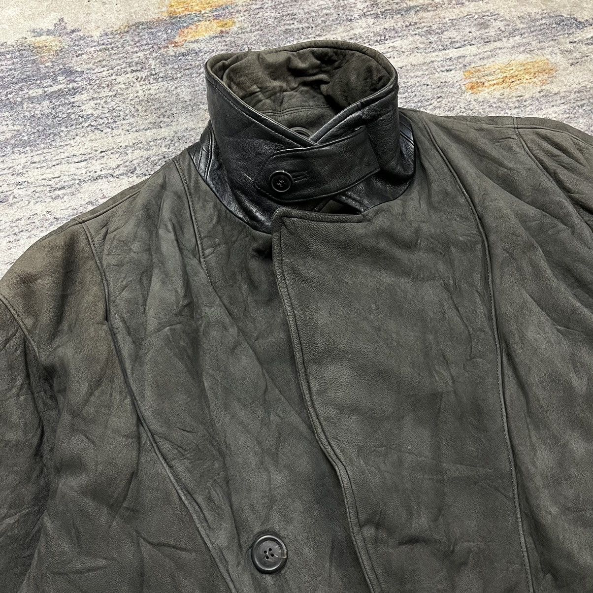 Issey Miyake Vintage Issey Miyake coat leather jacket Size US L / EU 52-54 / 3 - 7 Thumbnail
