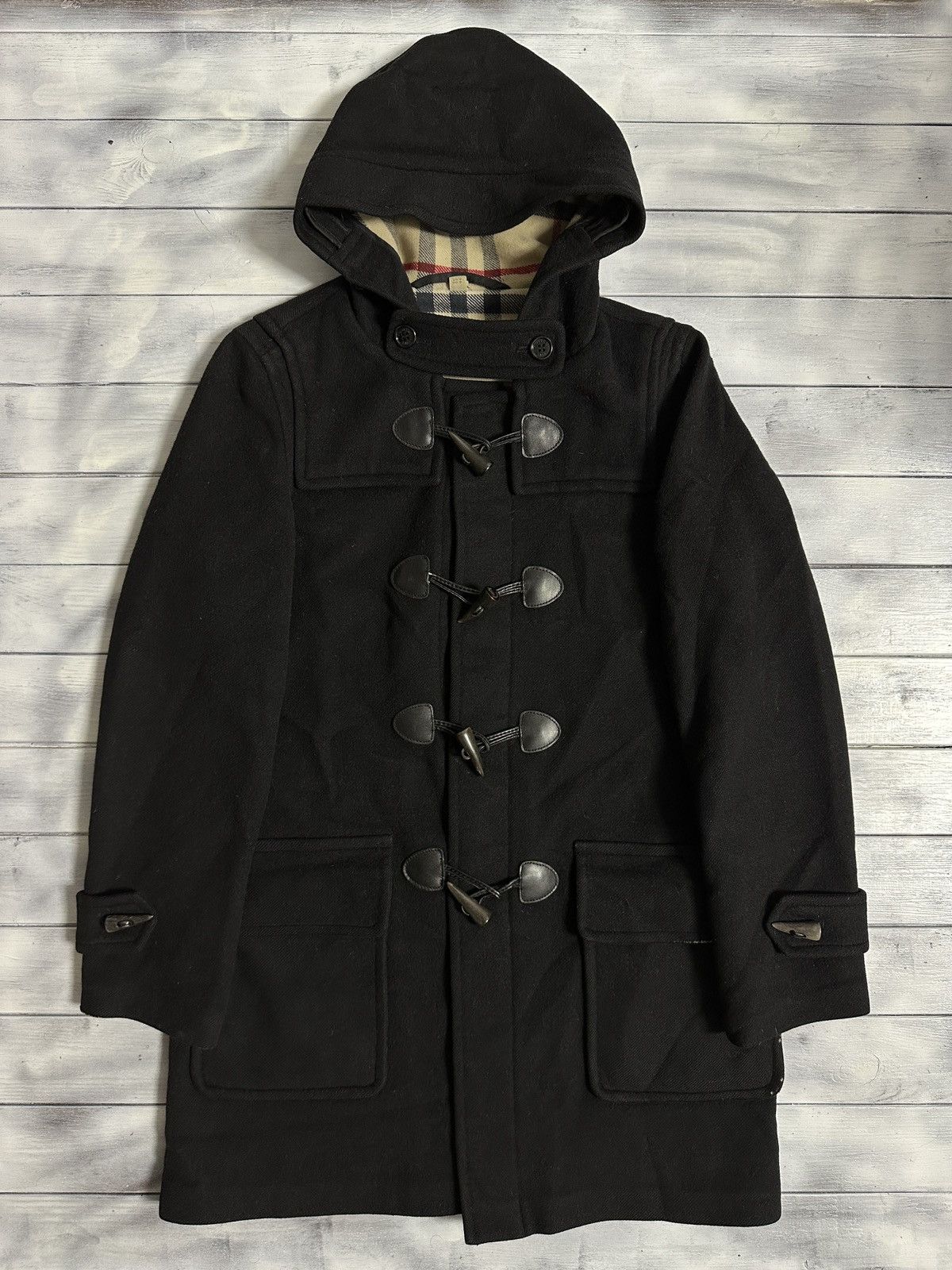 Burberry Rare Luxury Burberry Brit Coat Nova Check 100% Wool Size 8. Size S / US 4 / IT 40 - 1 Thumbnail