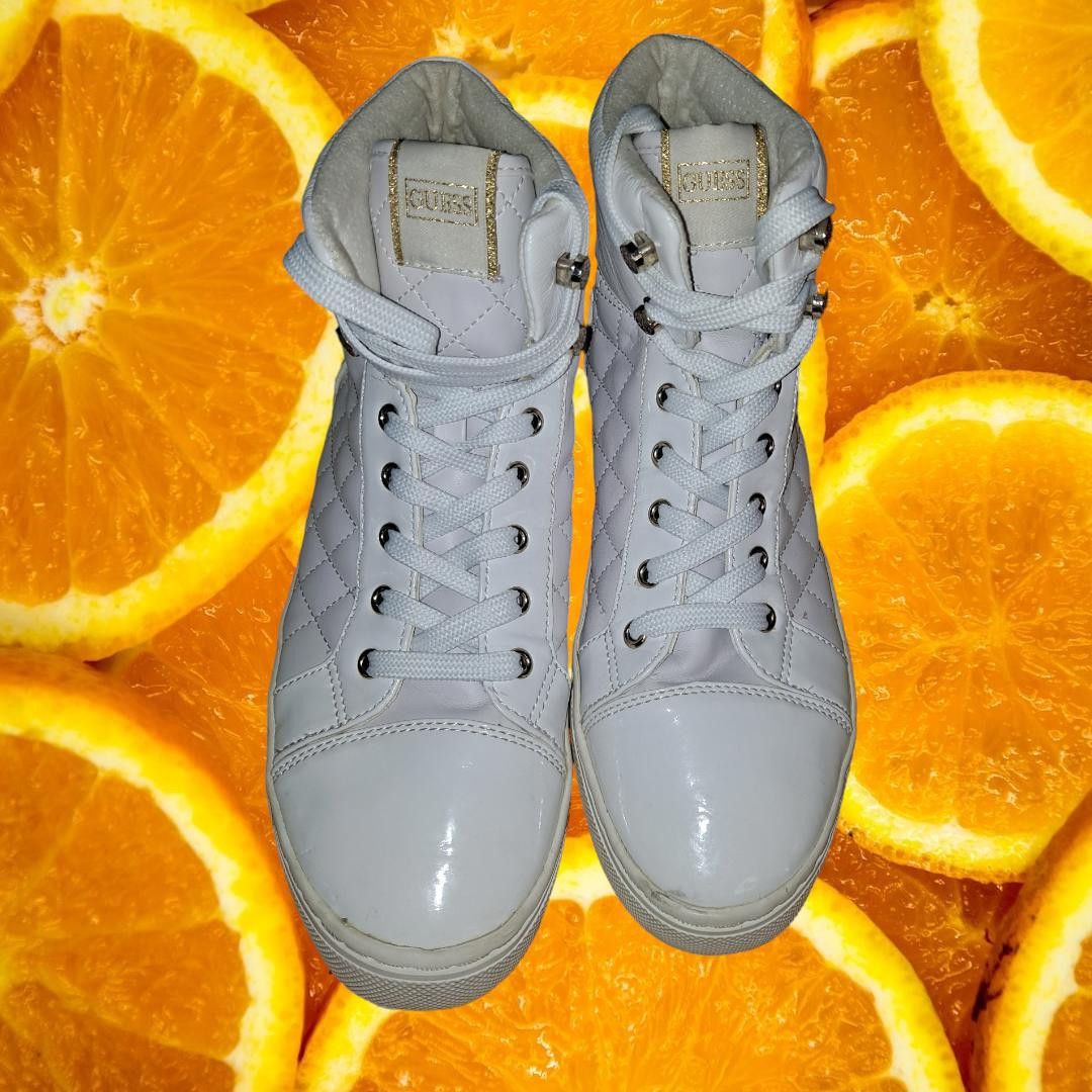 Other Guess White HIgh Tops with Rhinestones and Quilted Sides Siz Size ONE SIZE - 2 Thumbnail