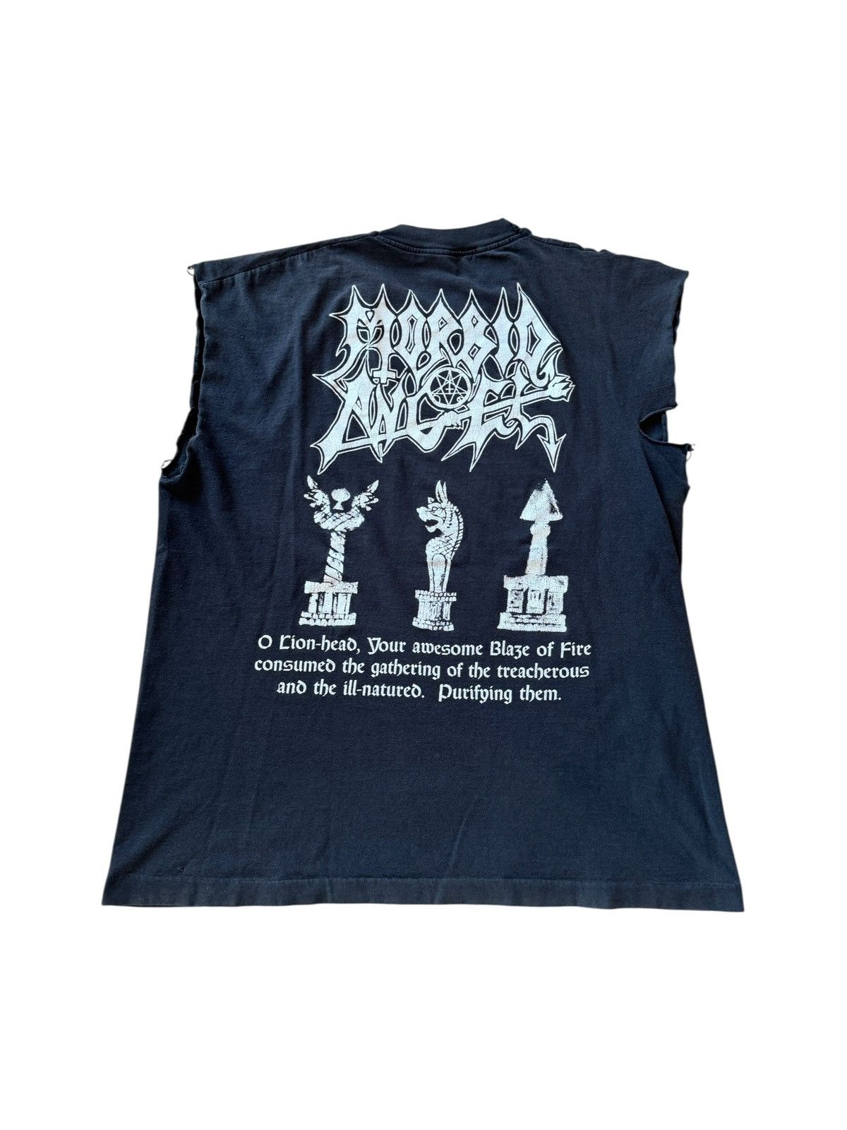 Band Tees *RARE* 90s VINTAGE THRASHED FADED MORBID ANGEL METAL DEATH Size US XL / EU 56 / 4 - 5 Thumbnail