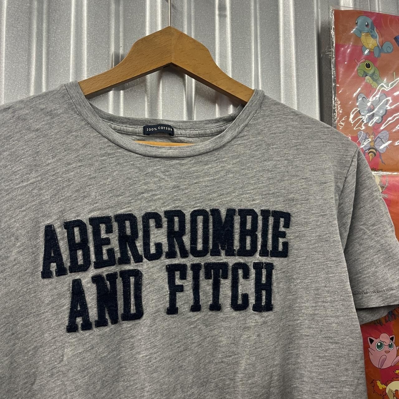 Abercrombie & Fitch Y2K Abercrombie And Fitch Grey Spell Out Logo T Shirt M Size US M / EU 48-50 / 2 - 1 Thumbnail