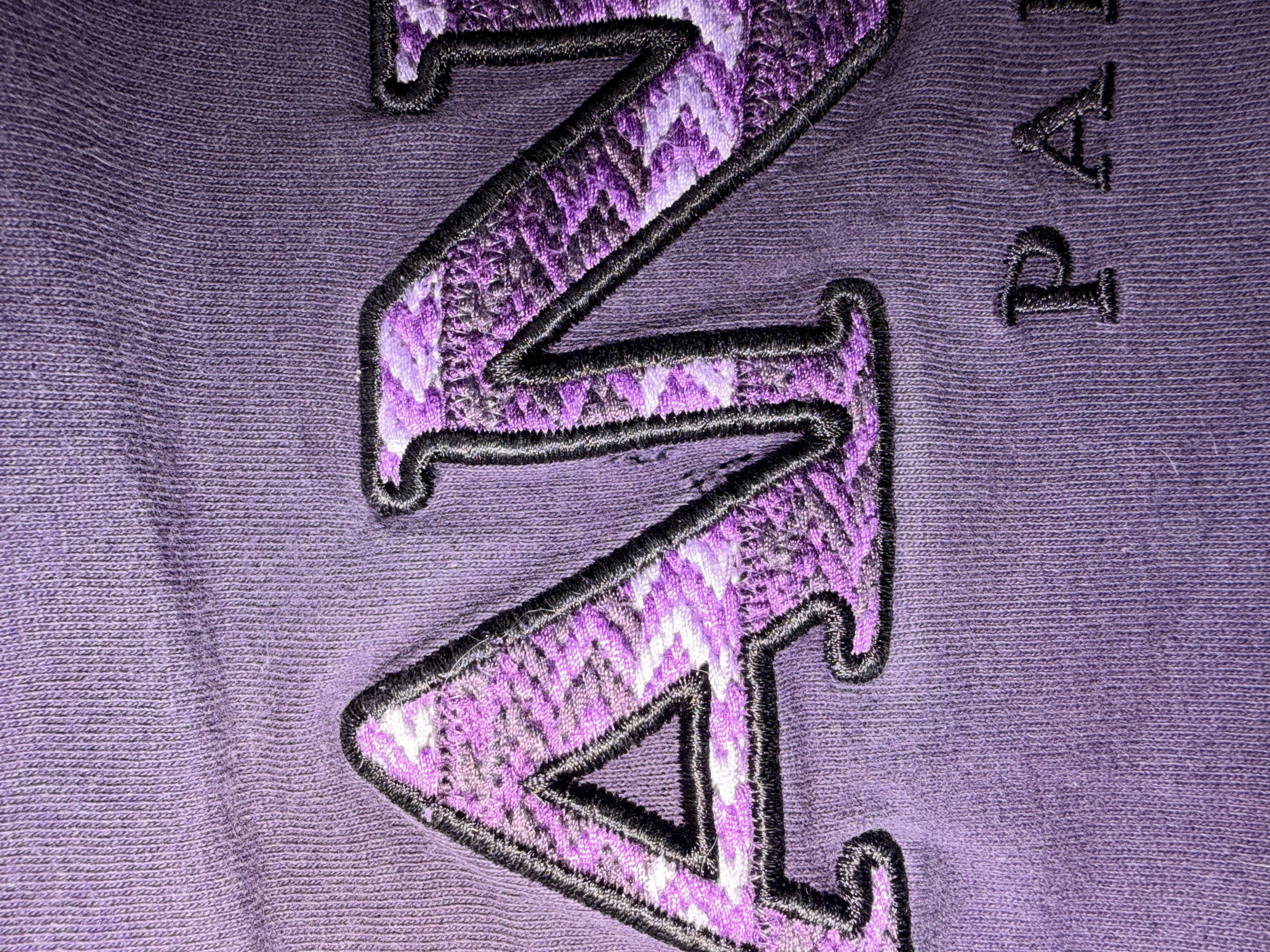 Lanvin Logo Tribal Embroidered Aged Purple Curb T Shirt SS22 Size US M / EU 48-50 / 2 - 2 Thumbnail