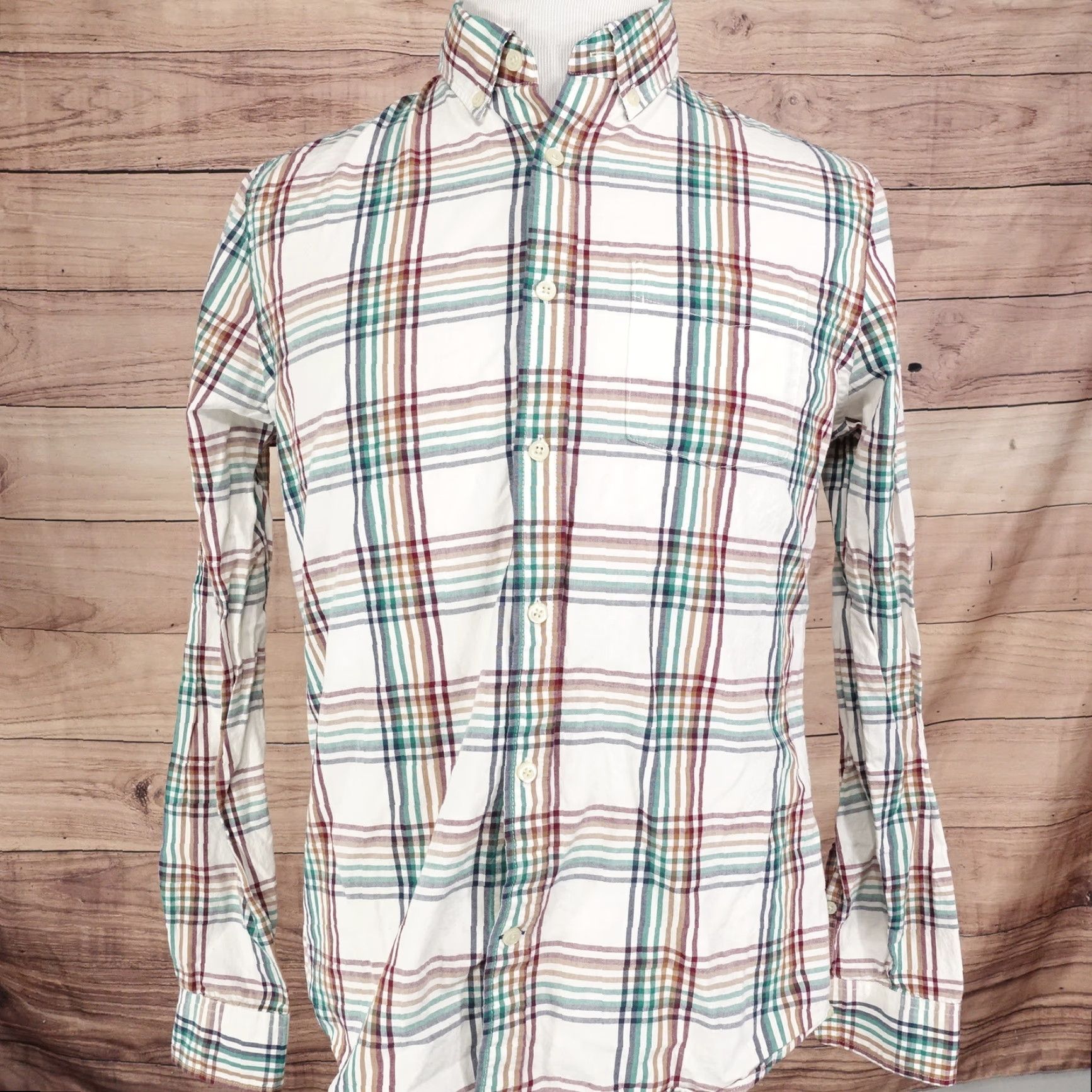 Gap GAP SLIM FIT MULTICOLOR CHECK BUTTON DOWN SHIRT MENS SIZE M MEDIUM Size US M / EU 48-50 / 2 - 3 Thumbnail