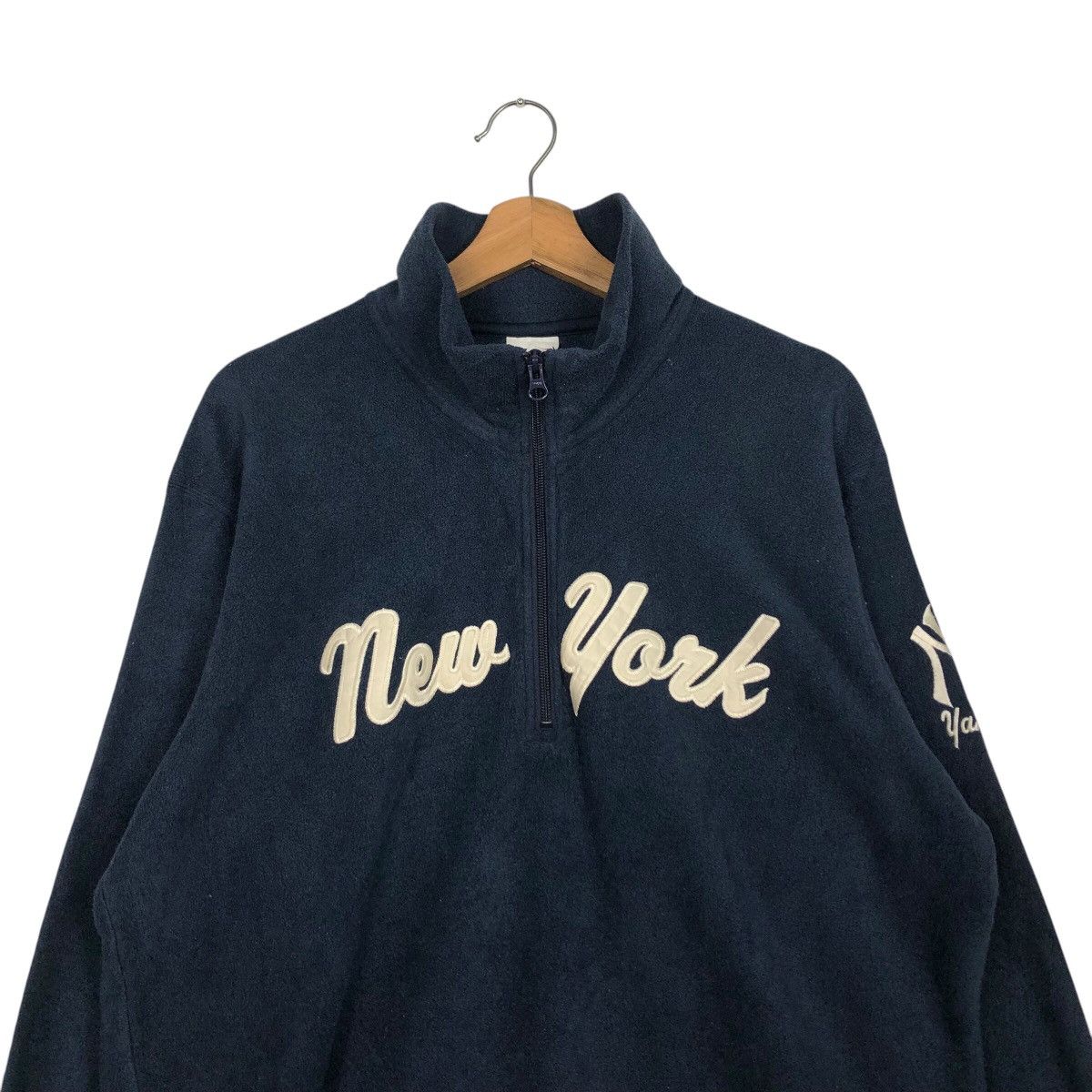MLB × New York Yankees × Uniqlo 📌Vintage Fleece Half Zipper Jacket Mlb New York Yankees Size US L / EU 52-54 / 3 - 4 Thumbnail
