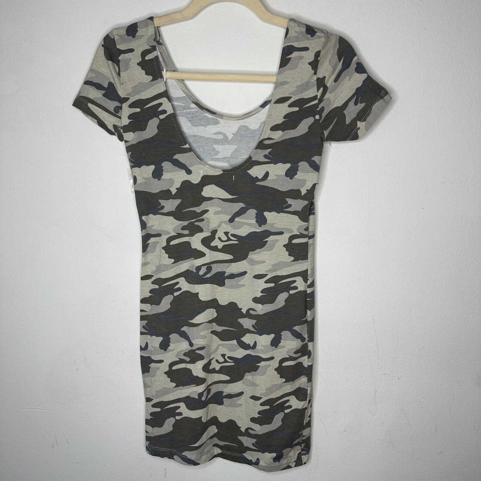 Other NWT Love Change Italy Camo Bodycon Dress Deep Low U Back S Size S / US 4 / IT 40 - 5 Thumbnail