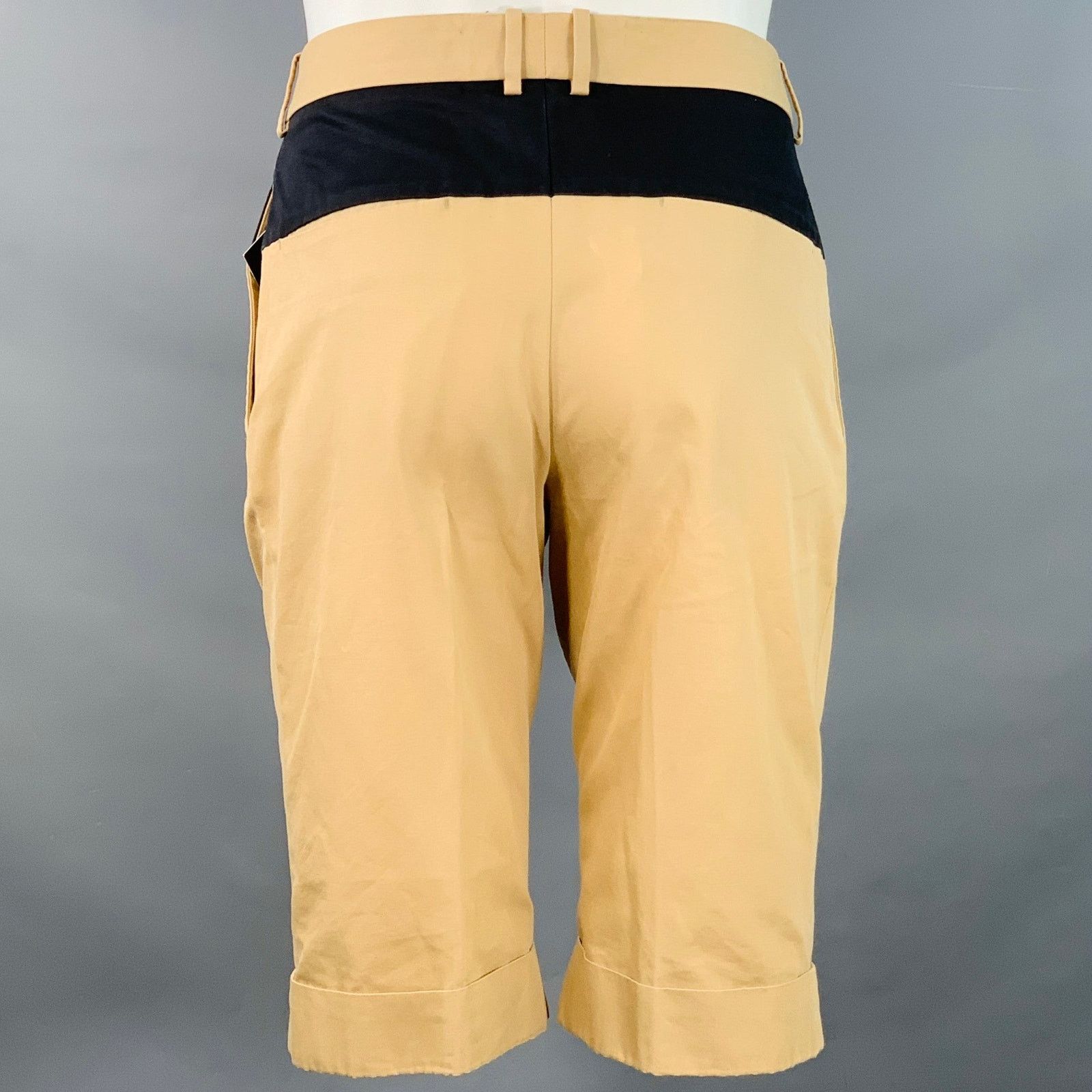 Alexander McQueen ALEXANDER MCQUEEN Size 32 Black Cotton Stripe Cuffed Shorts Size US 32 / EU 48 - 2 Thumbnail